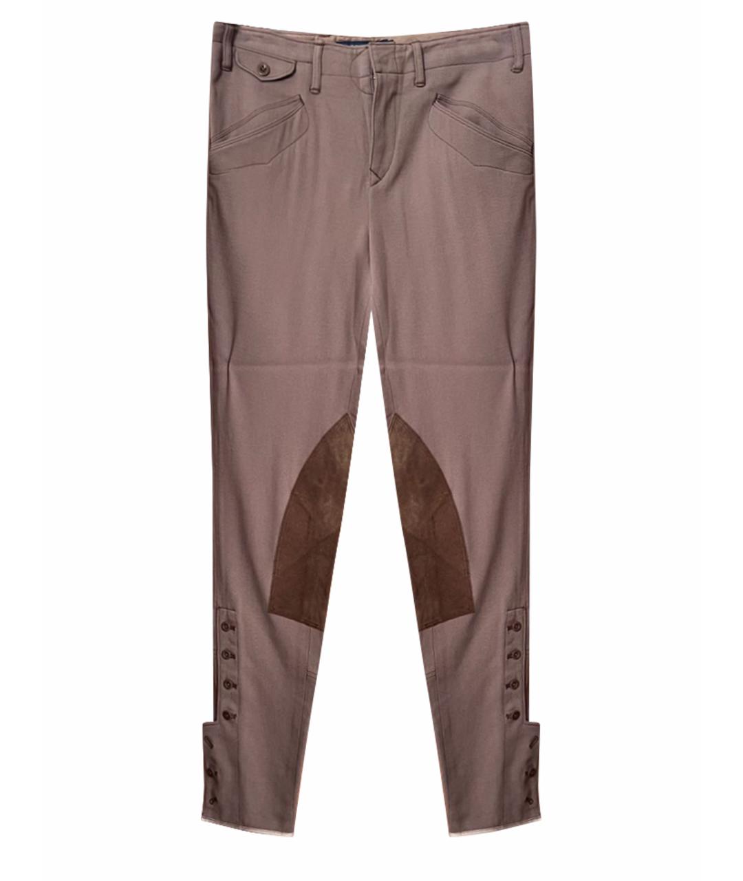 RALPH LAUREN Бежевые шерстяные брюки узкие, фото 1