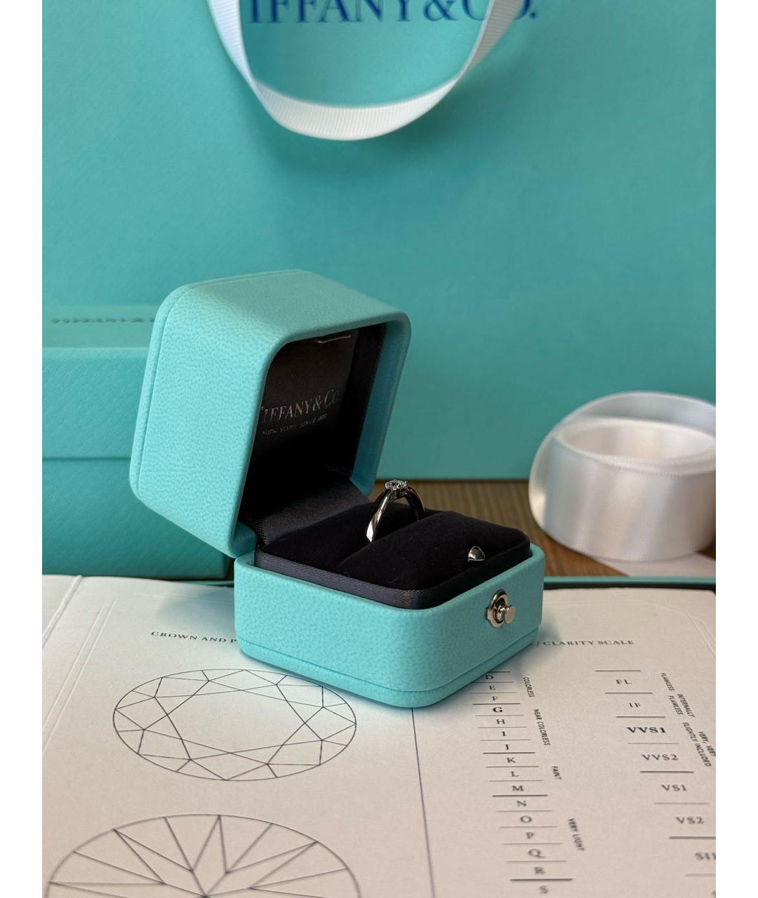 TIFFANY&CO Белое платиновое кольцо, фото 3