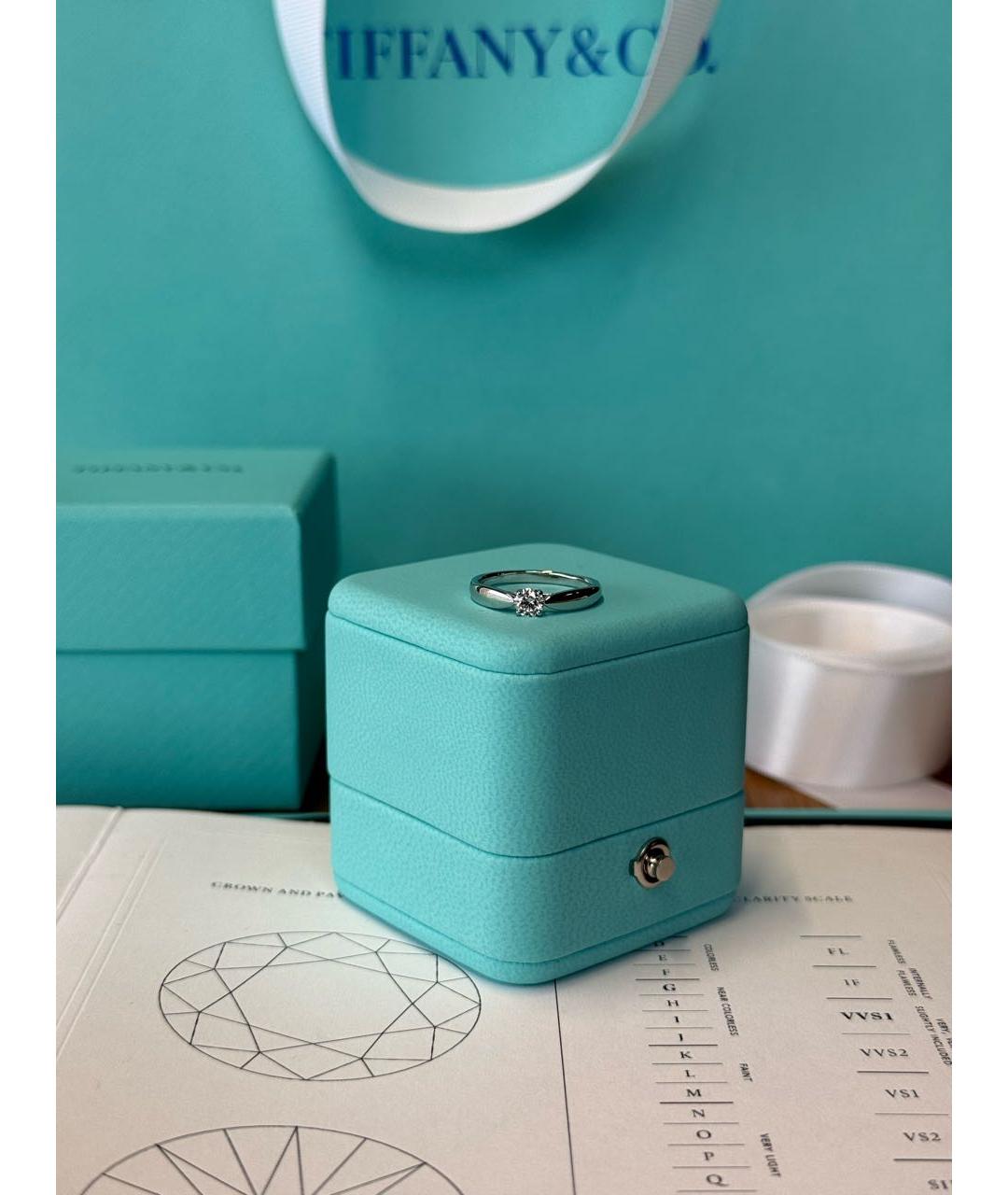 TIFFANY&CO Белое платиновое кольцо, фото 4