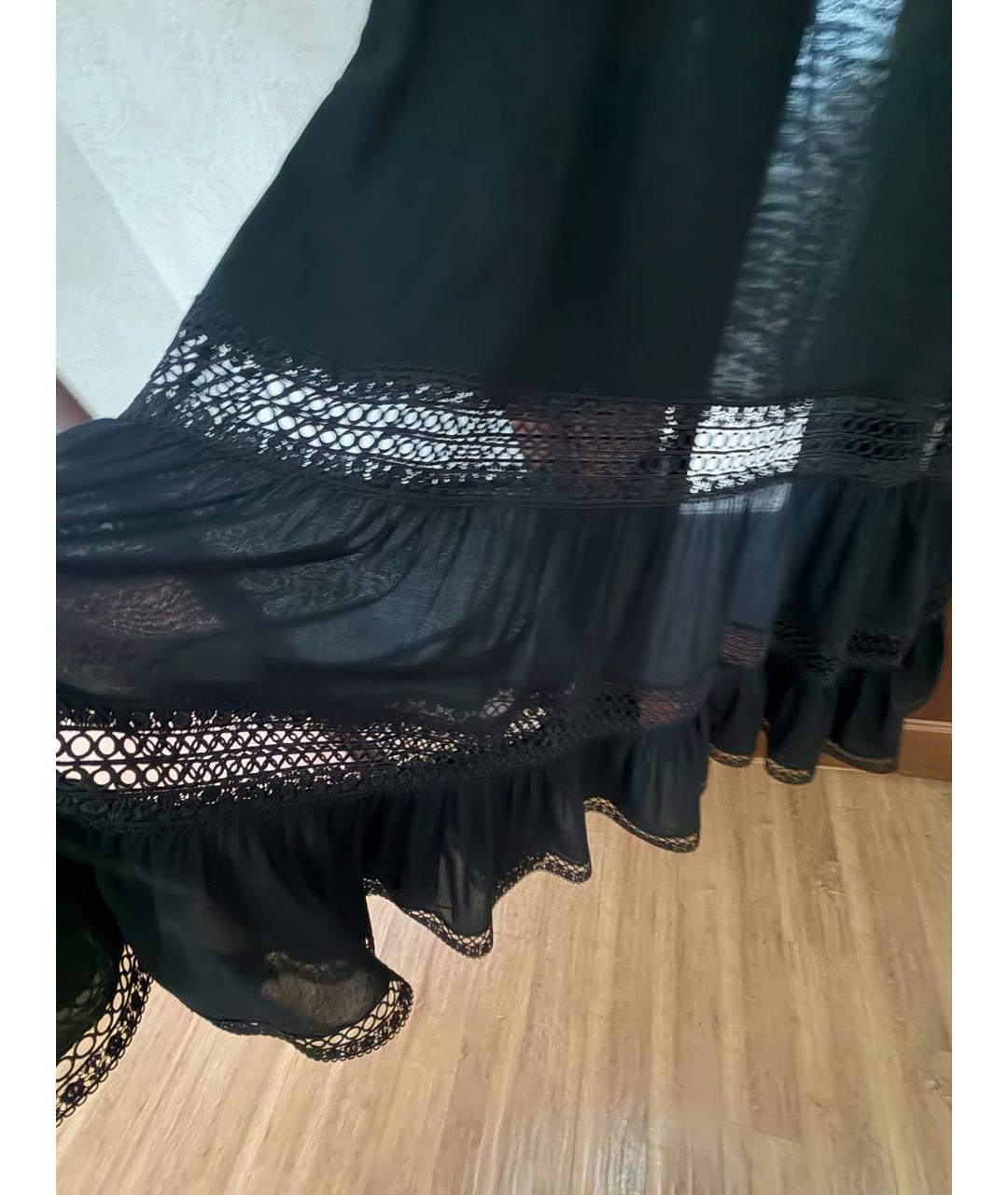 CHARO RUIZ Черное хлопковое коктейльное платье, фото 4