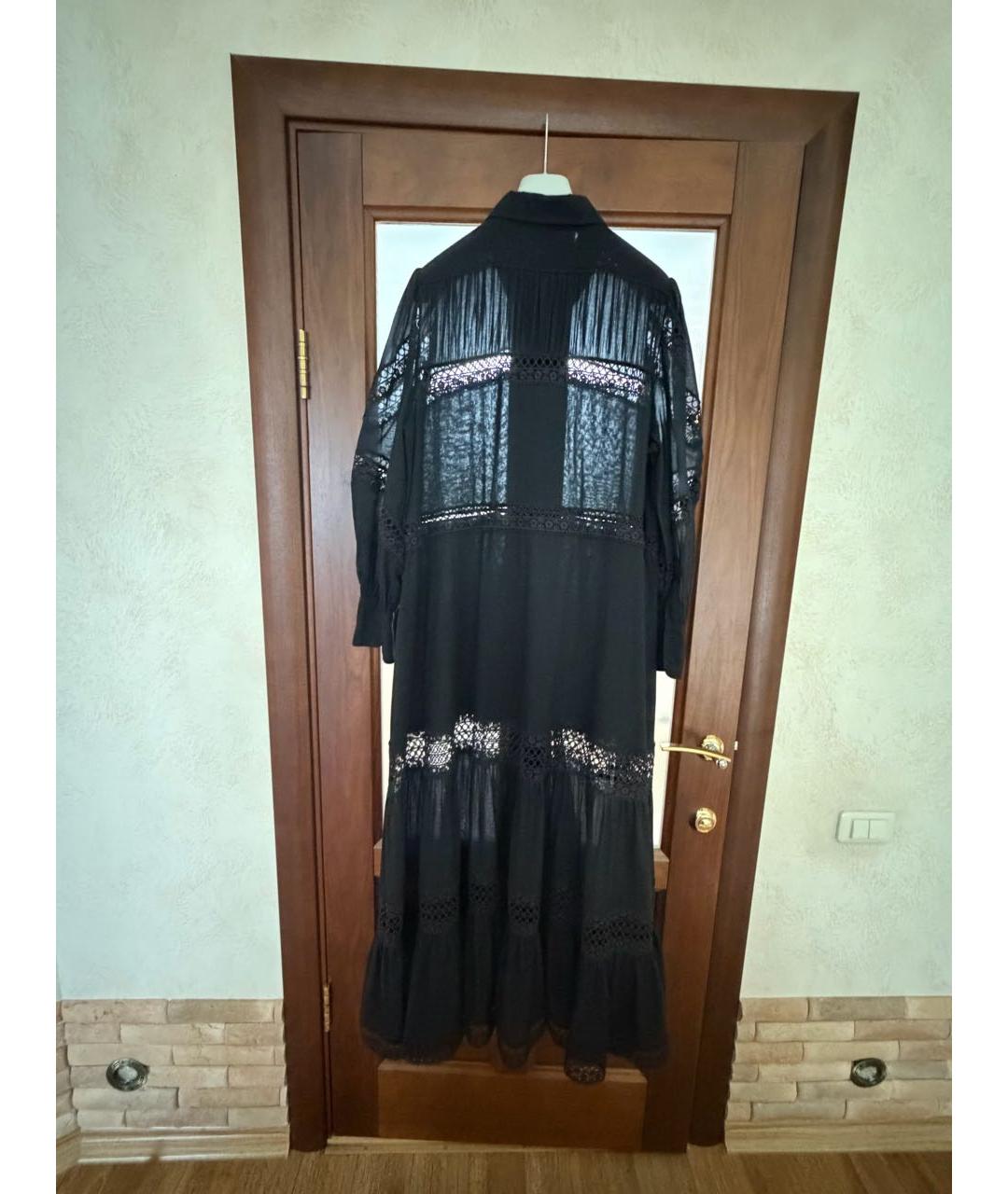 CHARO RUIZ Черное хлопковое коктейльное платье, фото 2