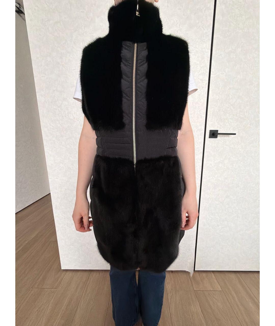 VERSACE Черный меховой жилет, фото 6