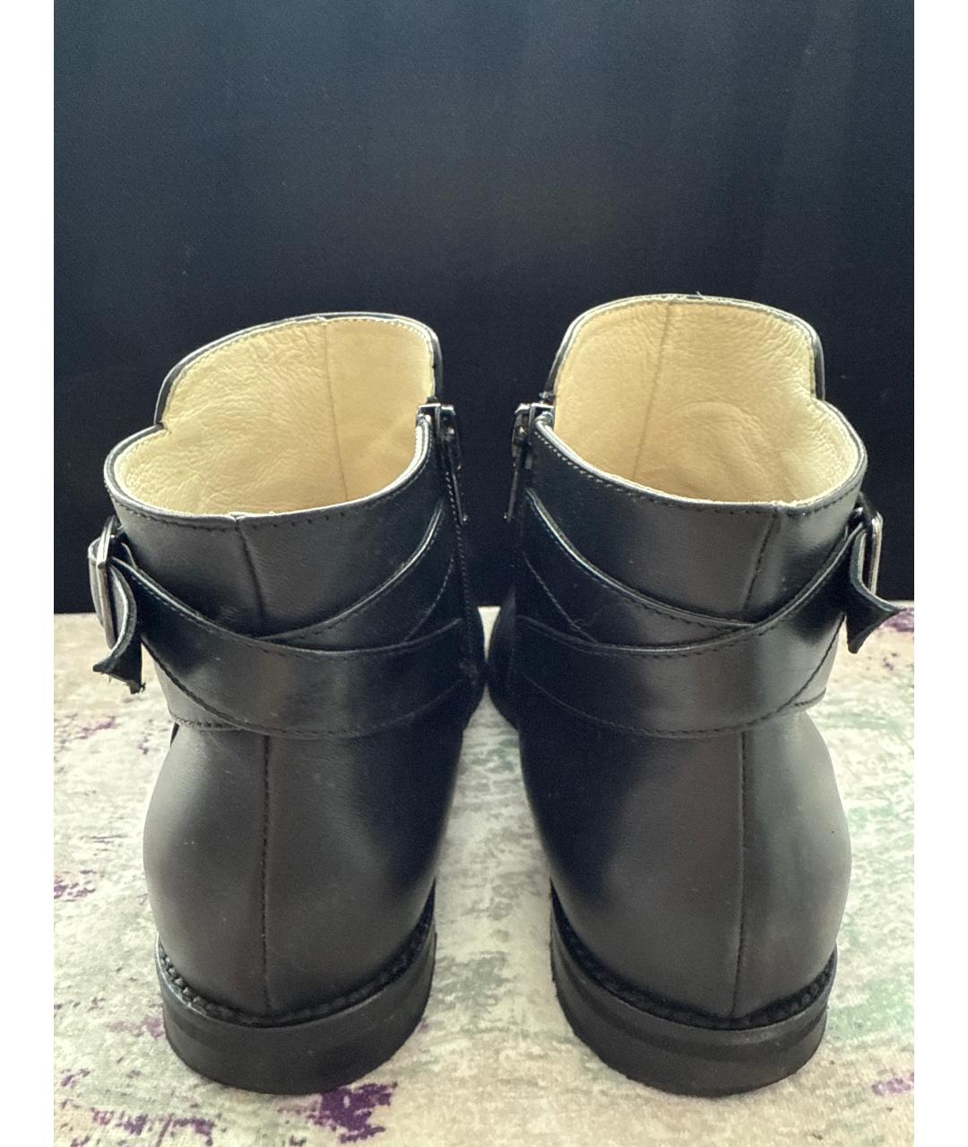 IL GUFO Черные кожаные ботинки, фото 4