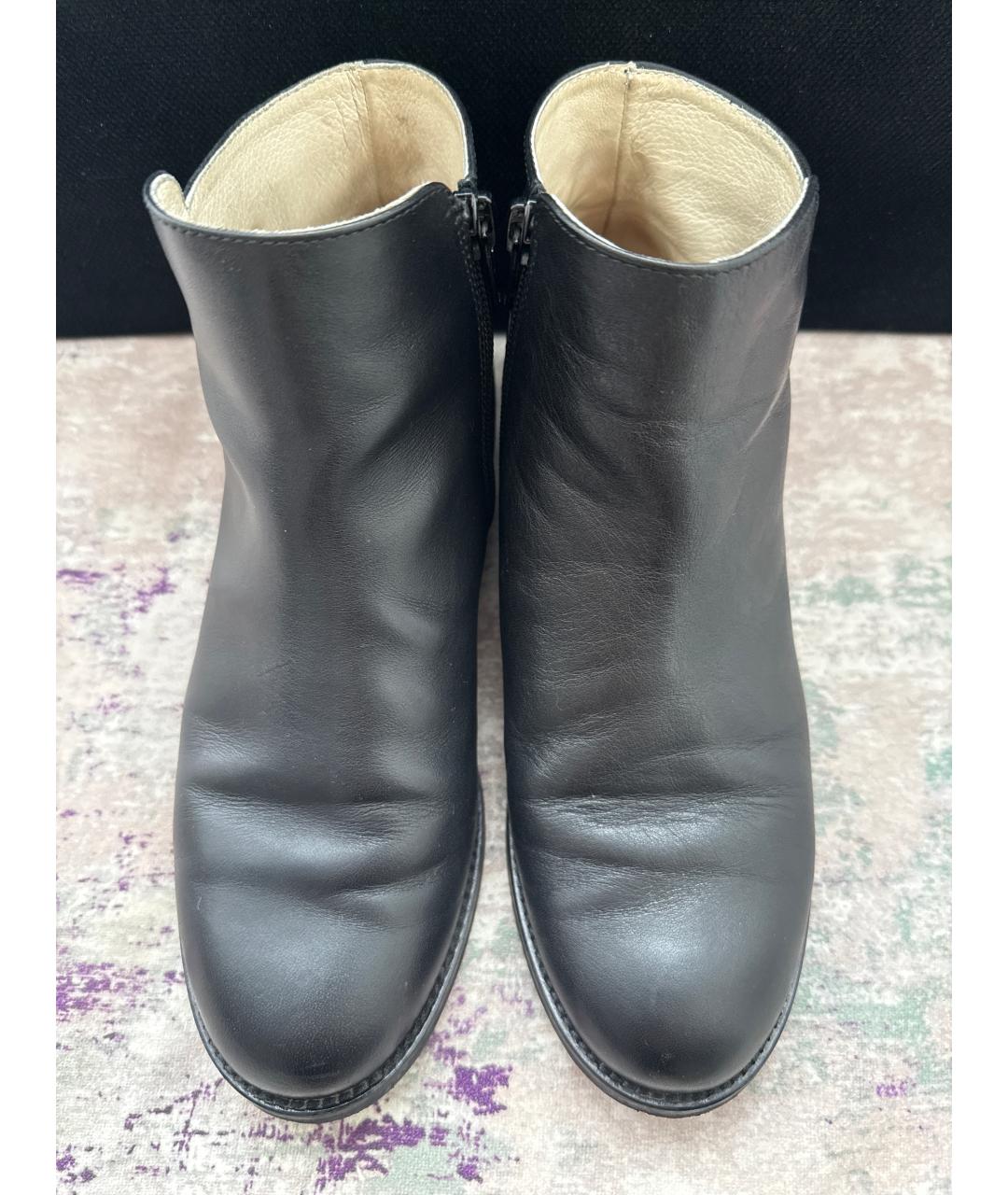 IL GUFO Черные кожаные ботинки, фото 2