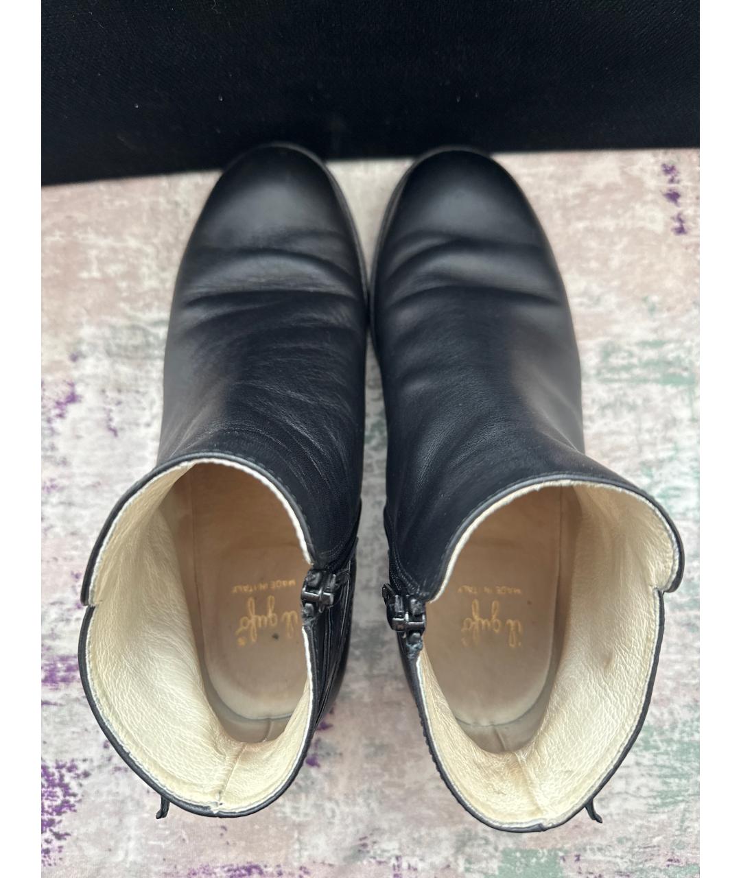 IL GUFO Черные кожаные ботинки, фото 3