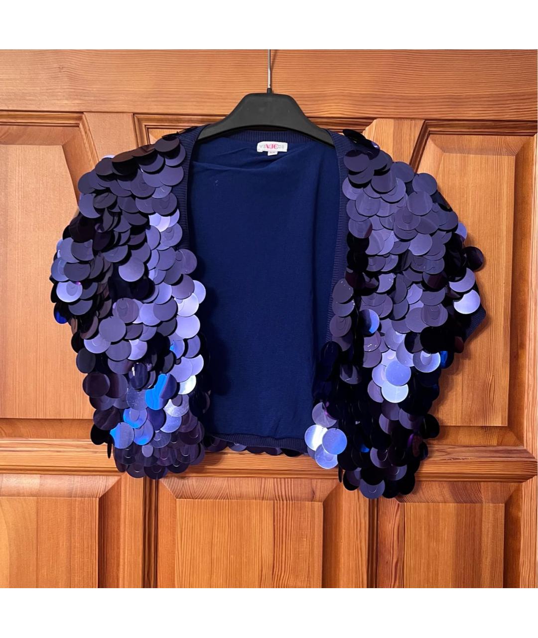 VERSACE JEANS COUTURE Темно-синий шелковый кардиган, фото 4