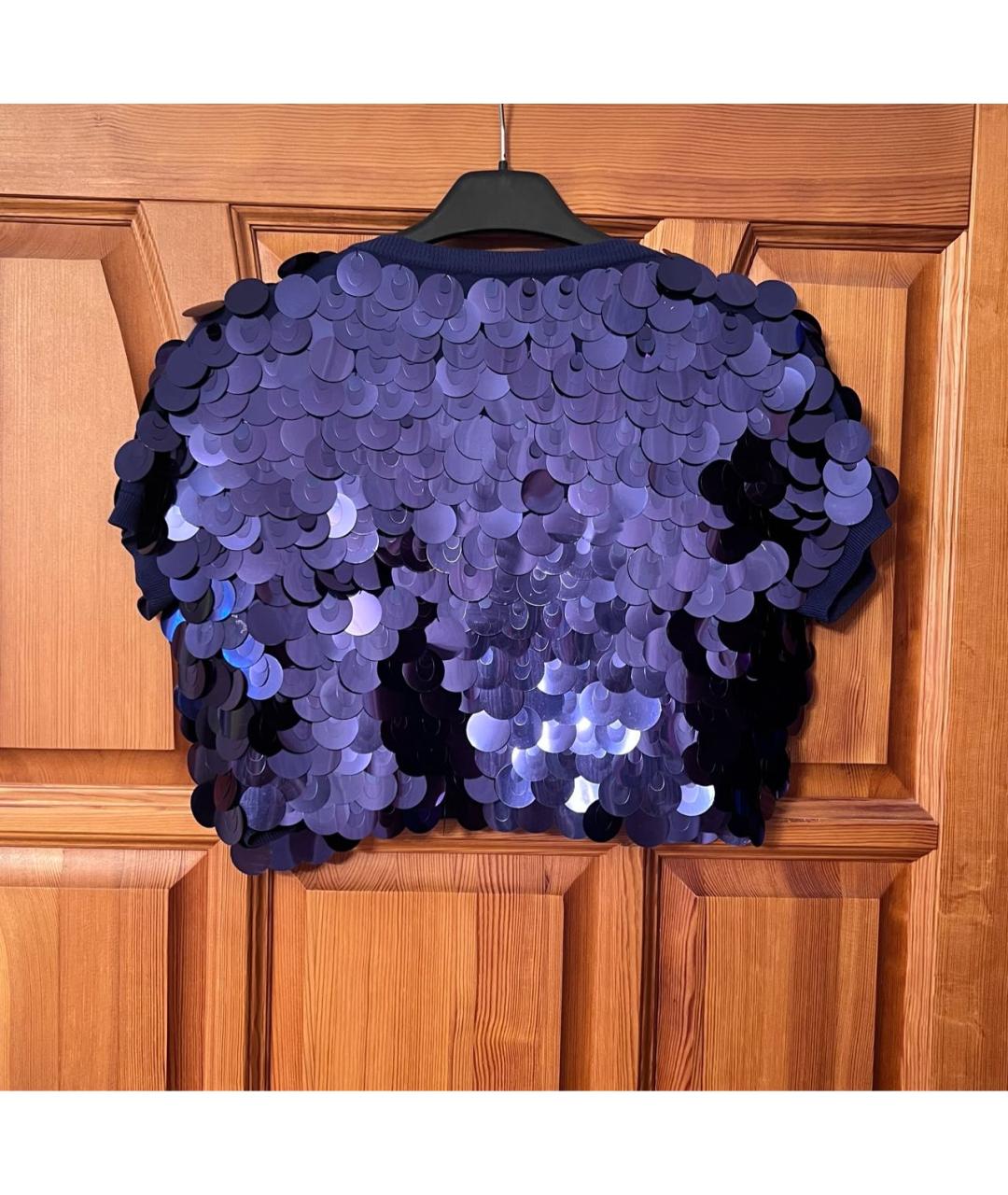 VERSACE JEANS COUTURE Темно-синий шелковый кардиган, фото 2