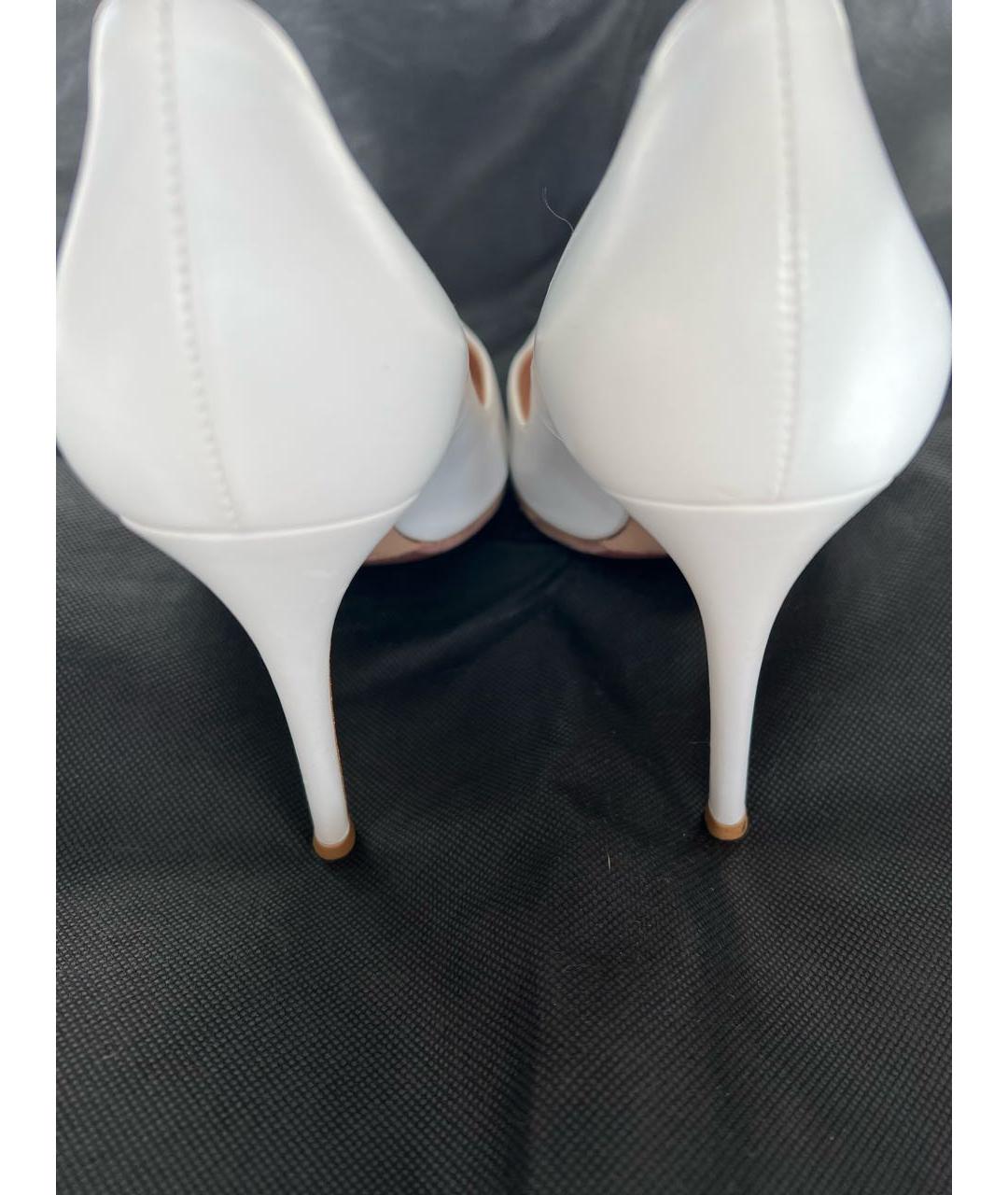 SERGIO ROSSI Белые кожаные туфли, фото 3