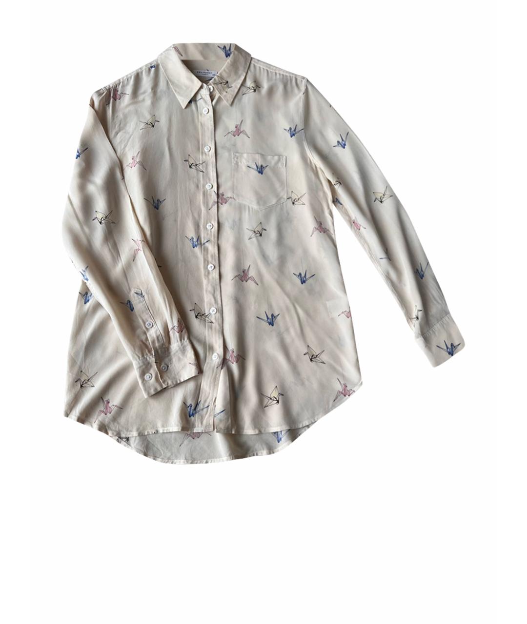 EQUIPMENT Бежевая шелковая блузы, фото 1