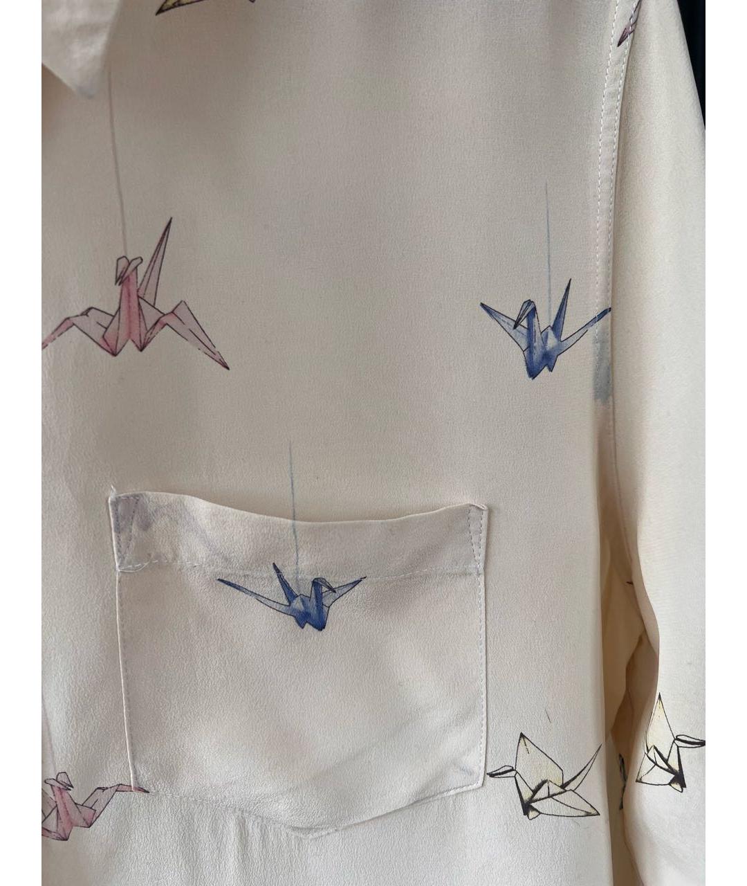 EQUIPMENT Бежевая шелковая блузы, фото 4