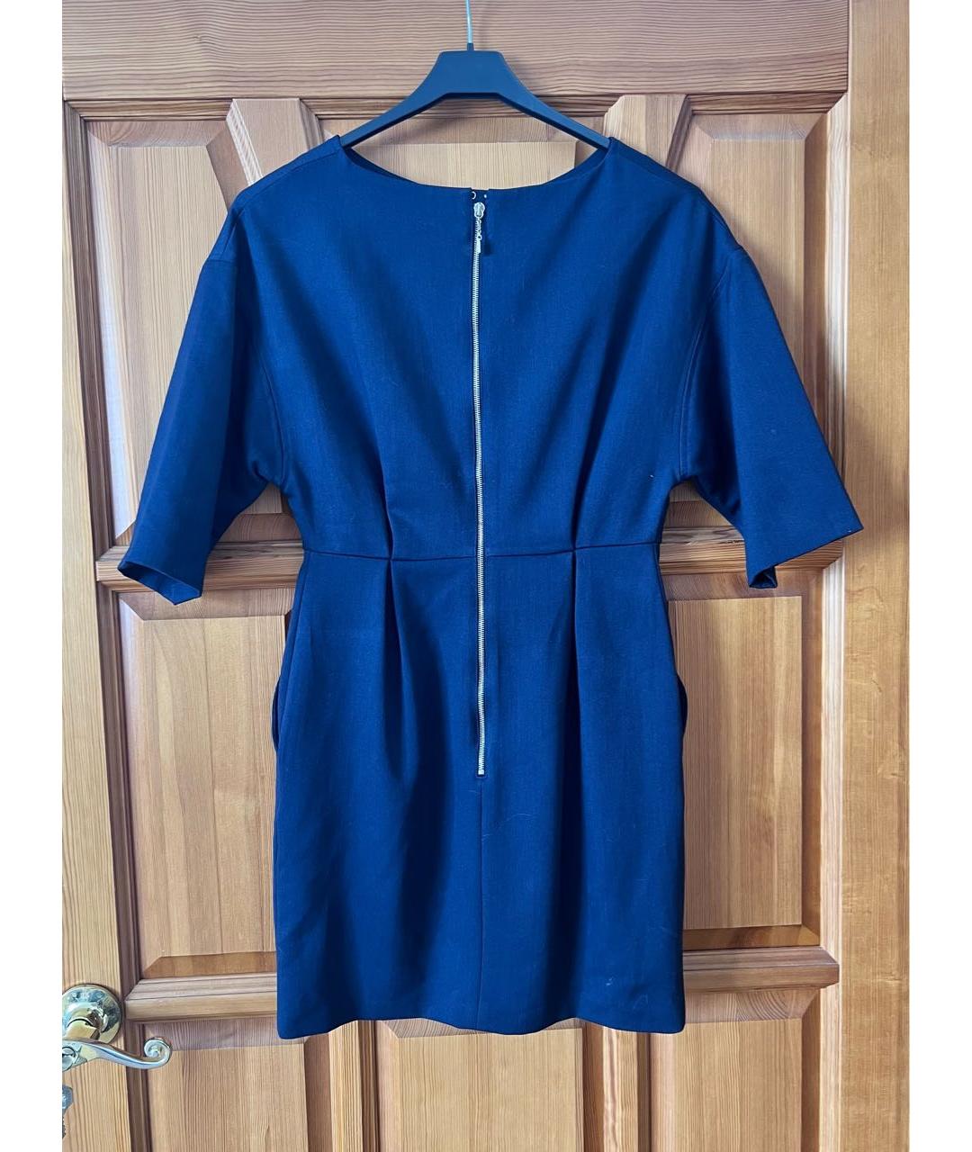 ELISABETTA FRANCHI Темно-синее повседневное платье, фото 2