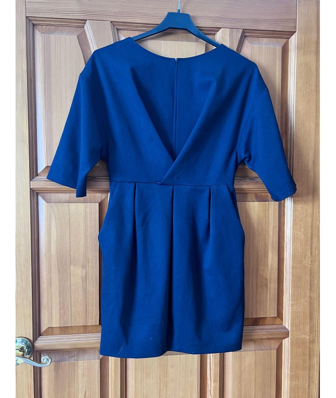 ELISABETTA FRANCHI Темно-синее повседневное платье, фото 4