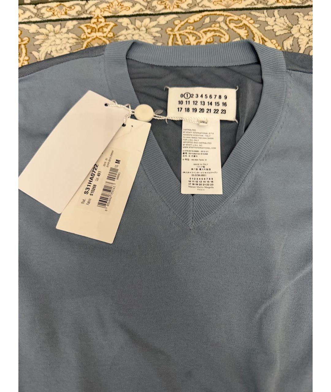 MAISON MARGIELA Голубой шелковый джемпер / свитер, фото 2