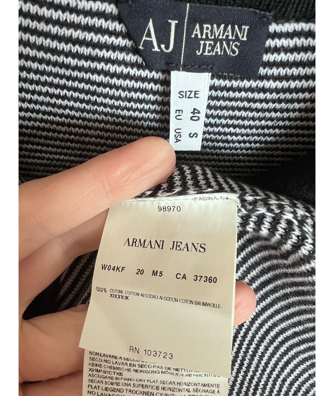 ARMANI JEANS Темно-синий хлопковый кардиган, фото 3