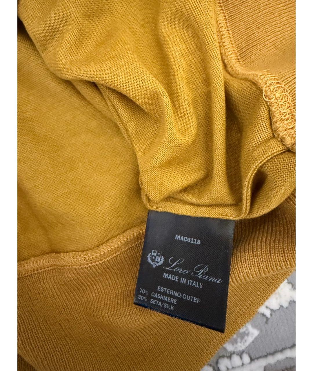 LORO PIANA Горчичный кашемировый джемпер / свитер, фото 3