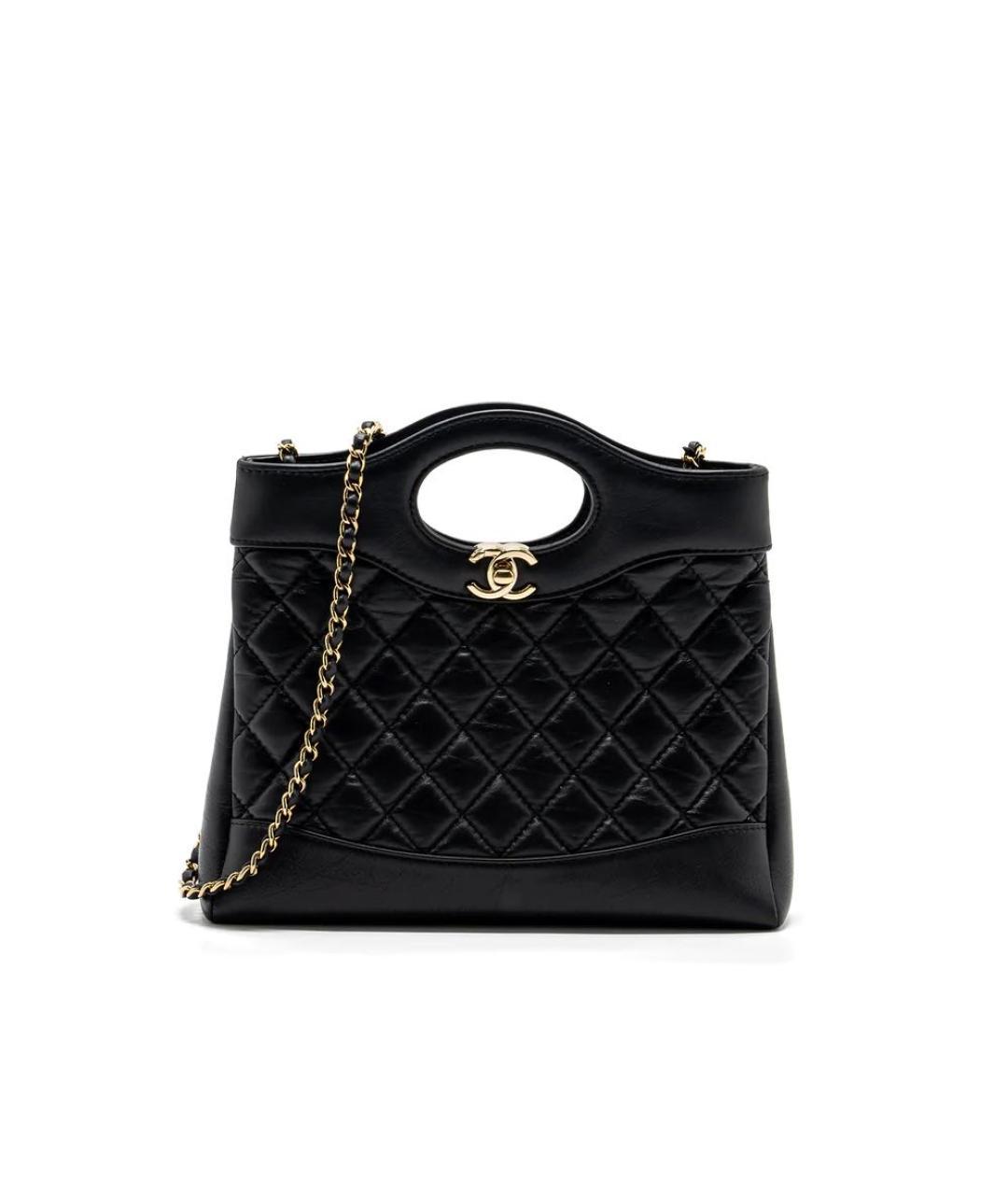 CHANEL Черная кожаная сумка через плечо, фото 8