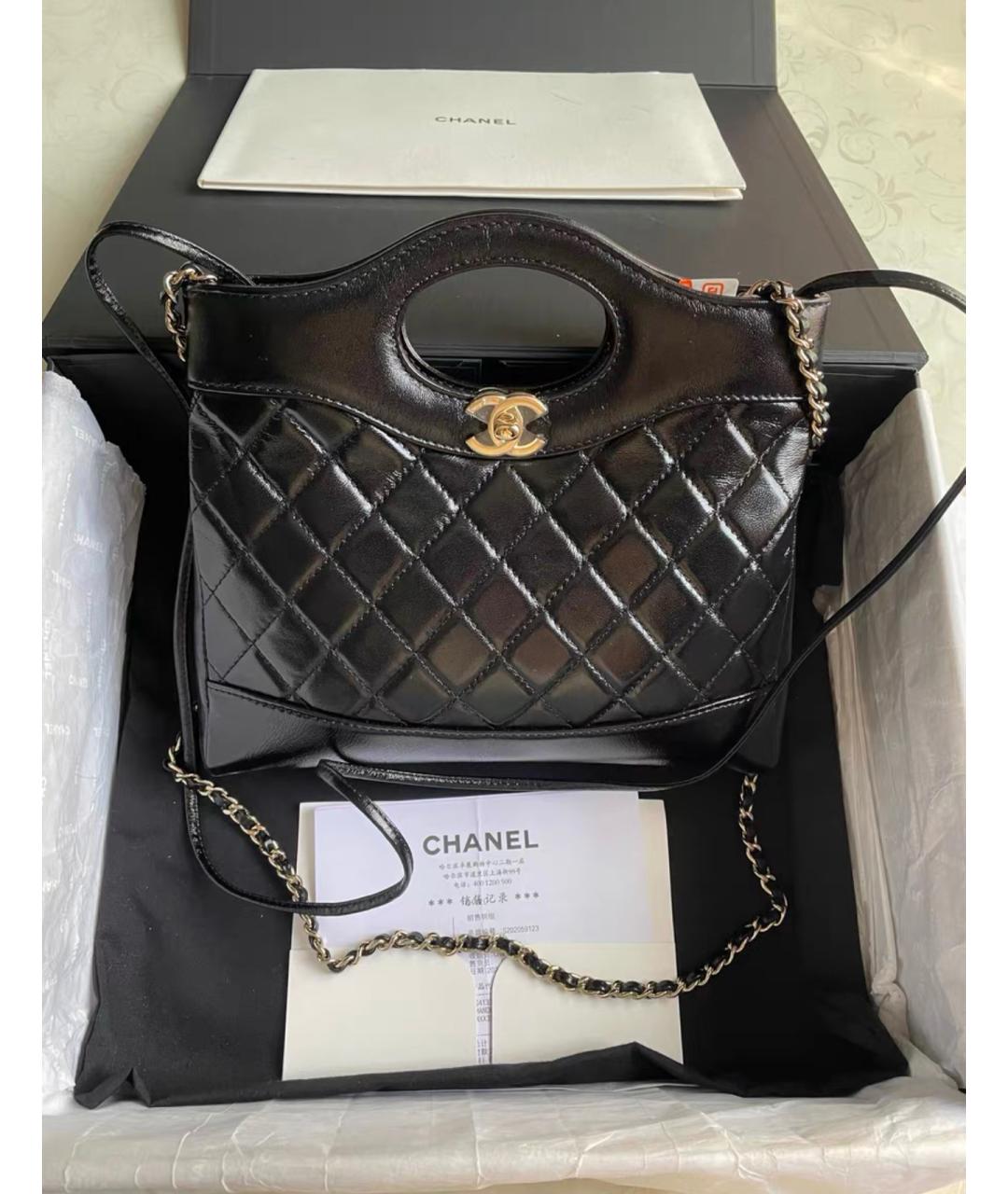 CHANEL Черная кожаная сумка через плечо, фото 2