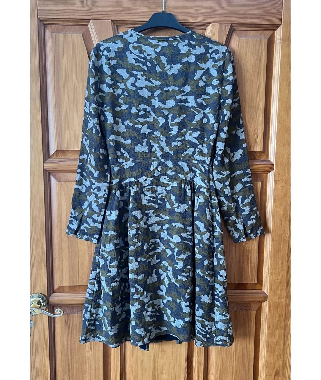 BURBERRY Бежевое шелковое повседневное платье, фото 2