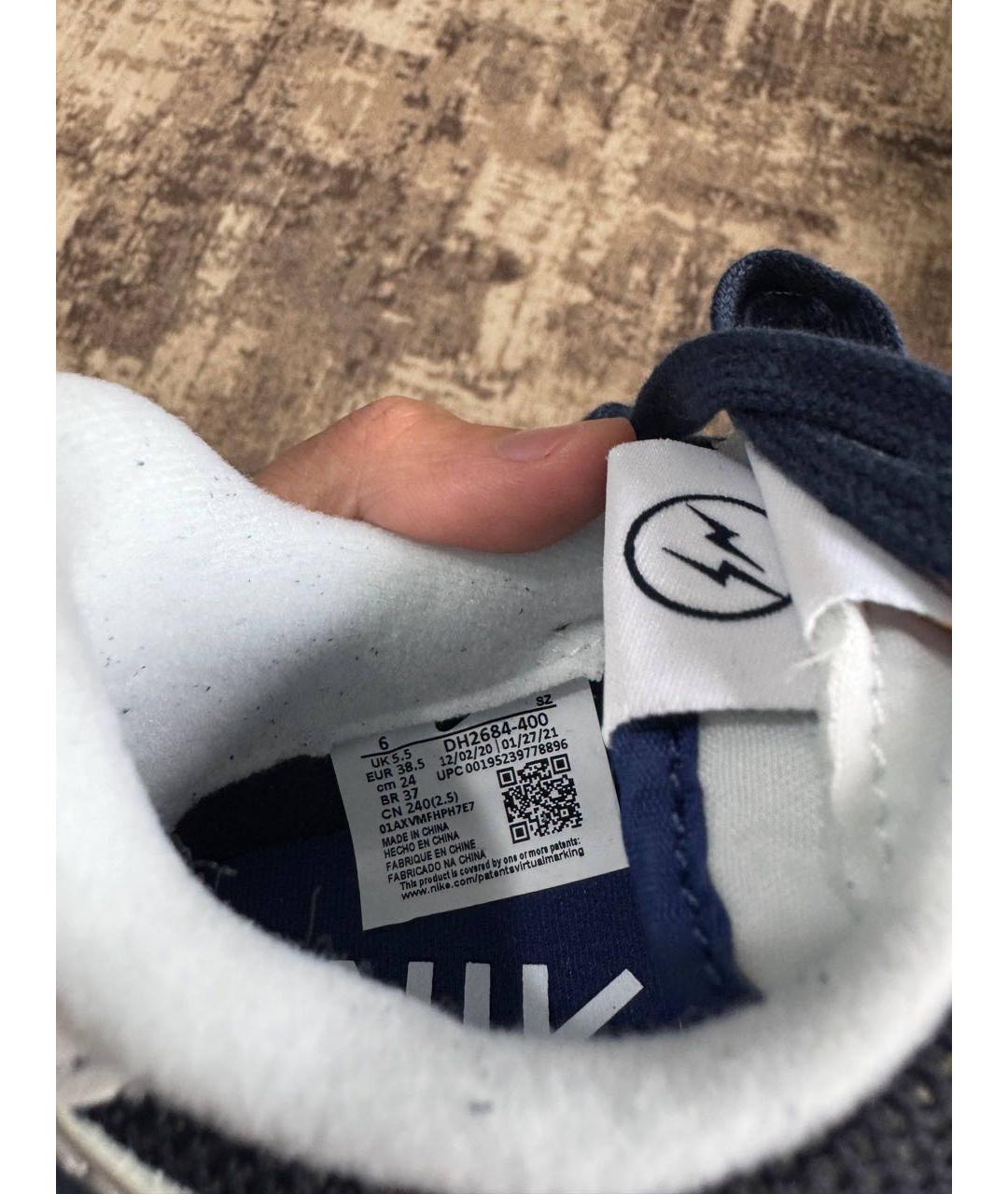 NIKE Темно-синие замшевые кроссовки, фото 5