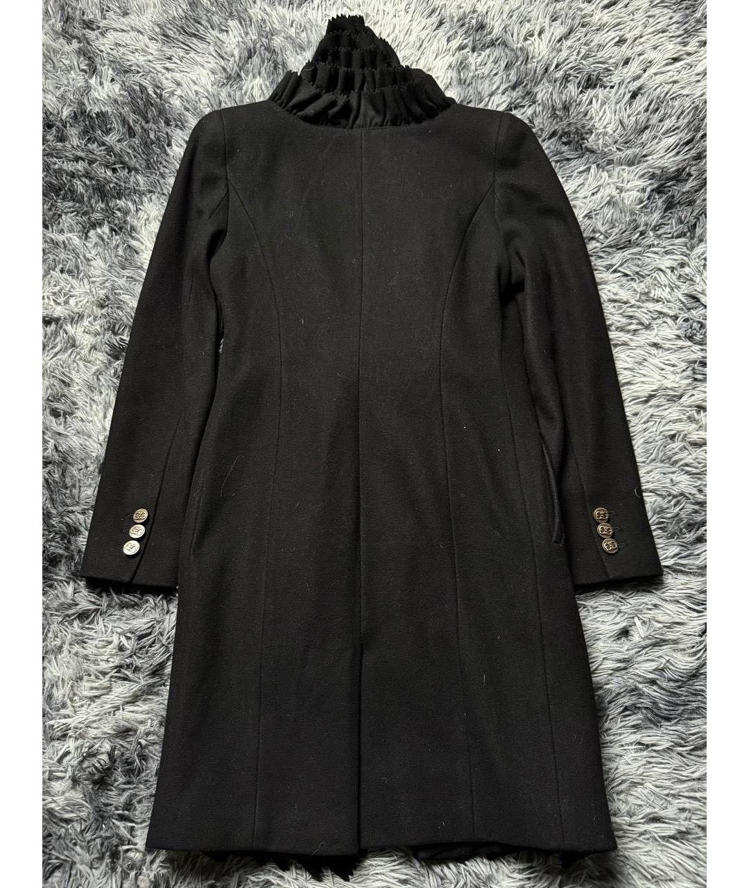 CAVALLI CLASS Черное твидовое пальто, фото 2