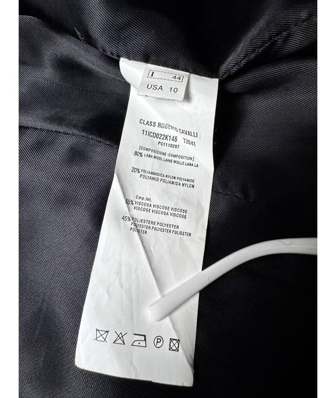 CAVALLI CLASS Черное твидовое пальто, фото 6