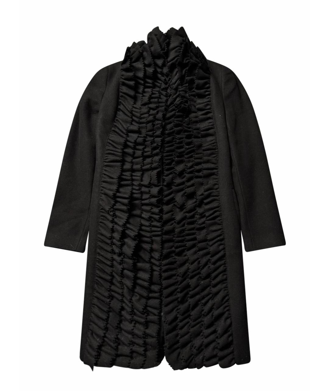 CAVALLI CLASS Черное твидовое пальто, фото 1