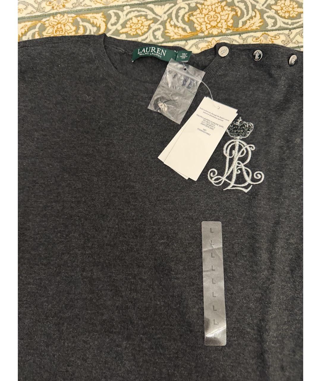 RALPH LAUREN Серый джемпер / свитер, фото 2