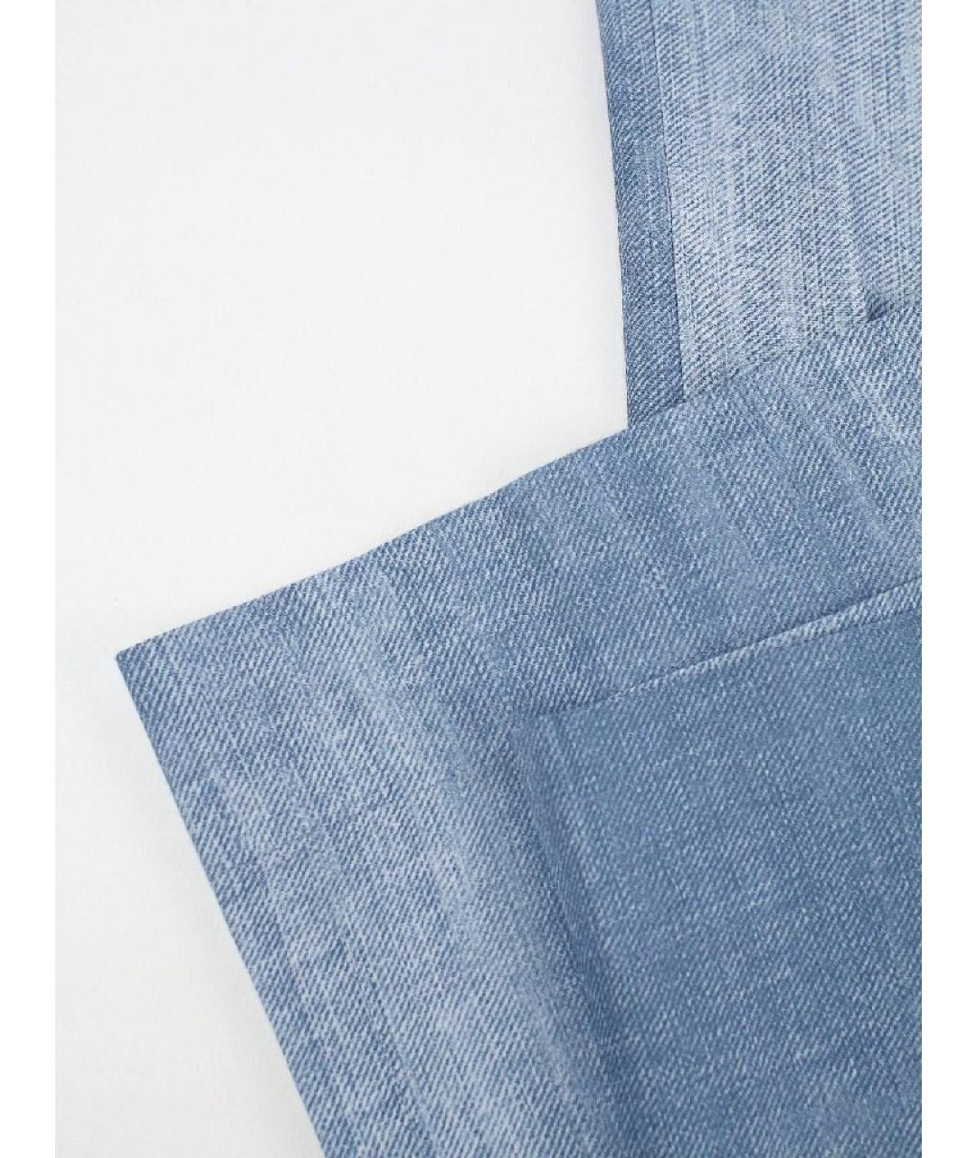 ERMANNO SCERVINO Голубые вискозные брюки широкие, фото 7
