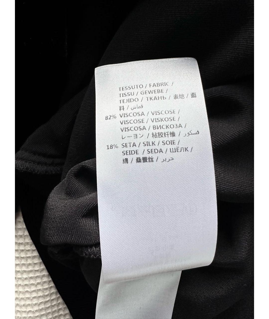 MCQ ALEXANDER MCQUEEN Черное шелковое коктейльное платье, фото 7