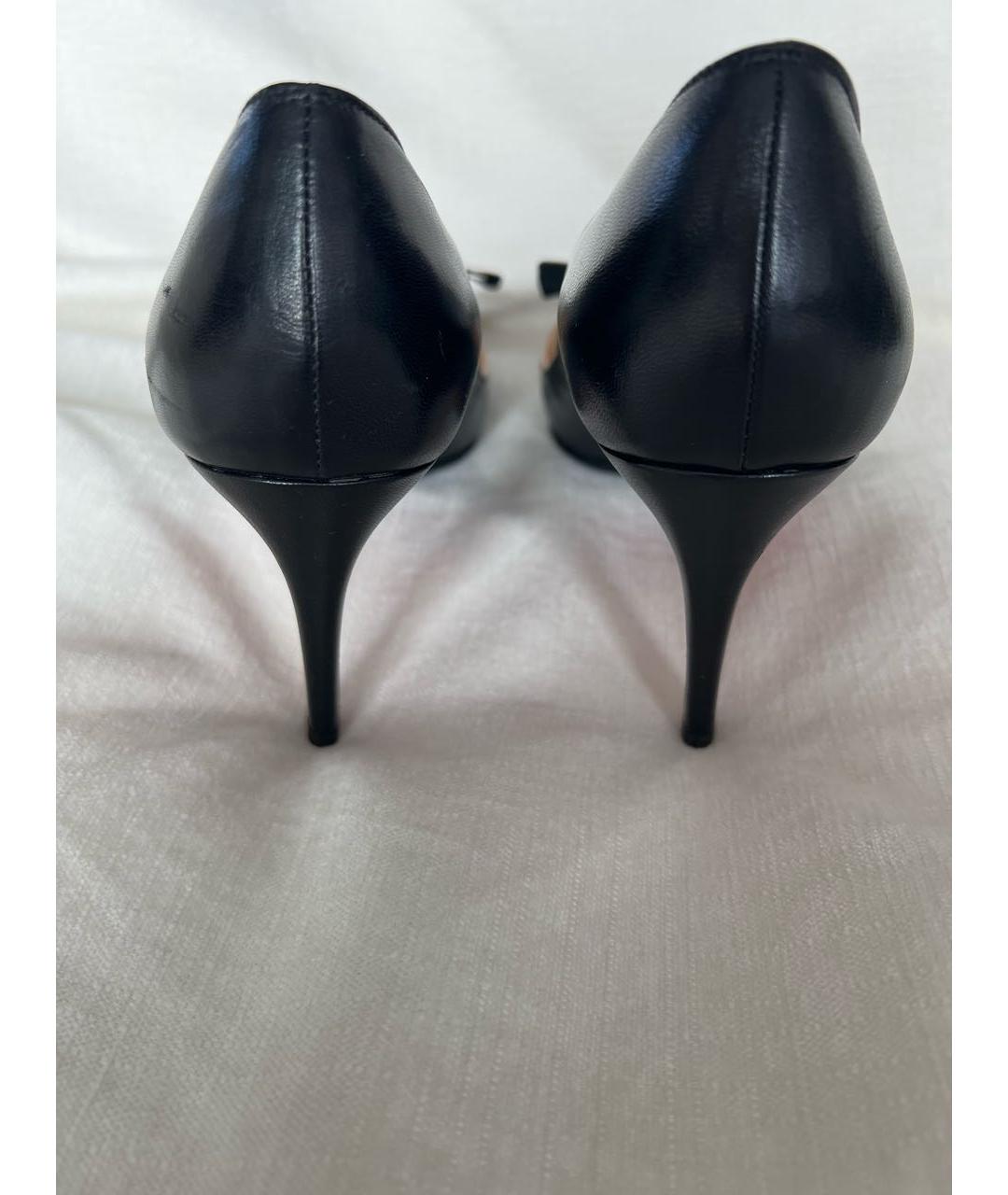 CHRISTIAN LOUBOUTIN Черные кожаные туфли, фото 4