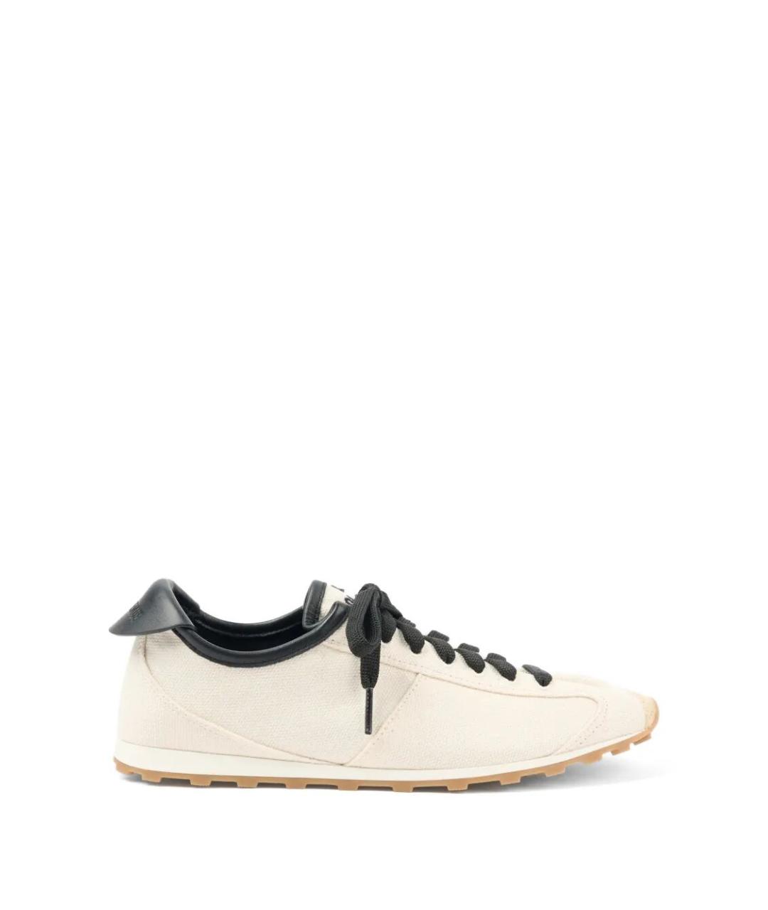 JACQUEMUS Бежевые текстильные кроссовки, фото 1