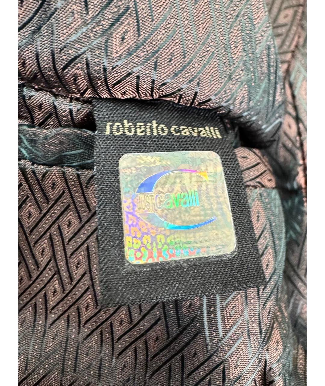 JUST CAVALLI Антрацитовое твидовое пальто, фото 7