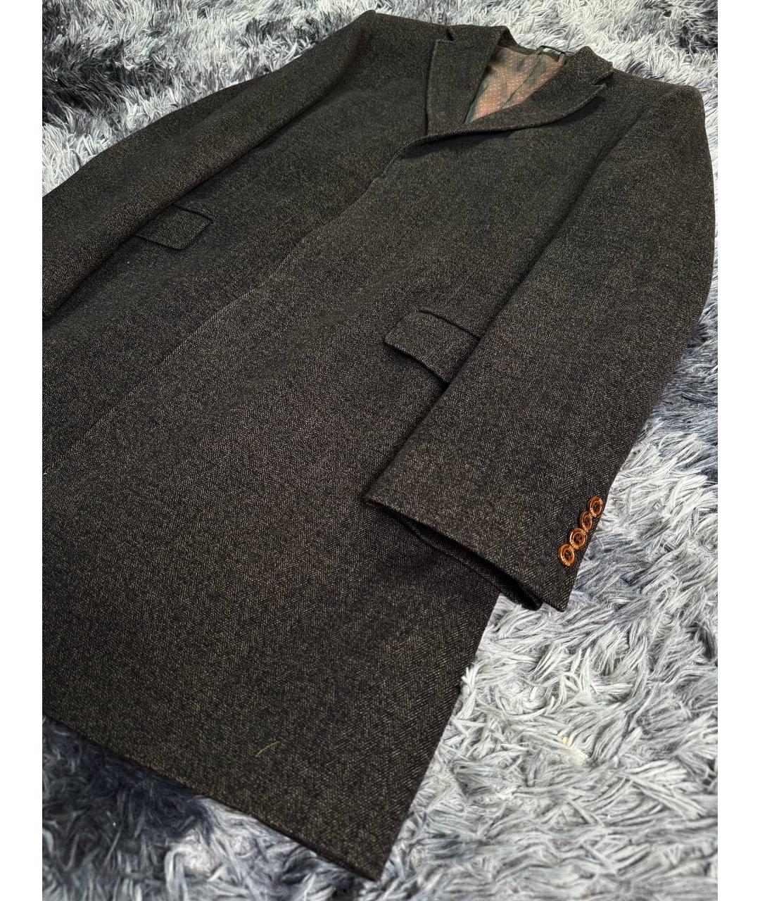 JUST CAVALLI Антрацитовое твидовое пальто, фото 8