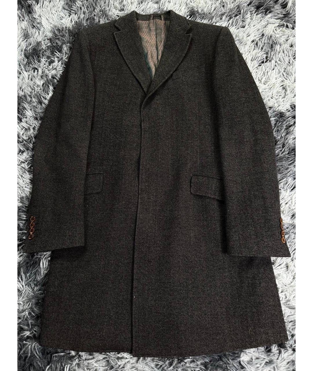 JUST CAVALLI Антрацитовое твидовое пальто, фото 9