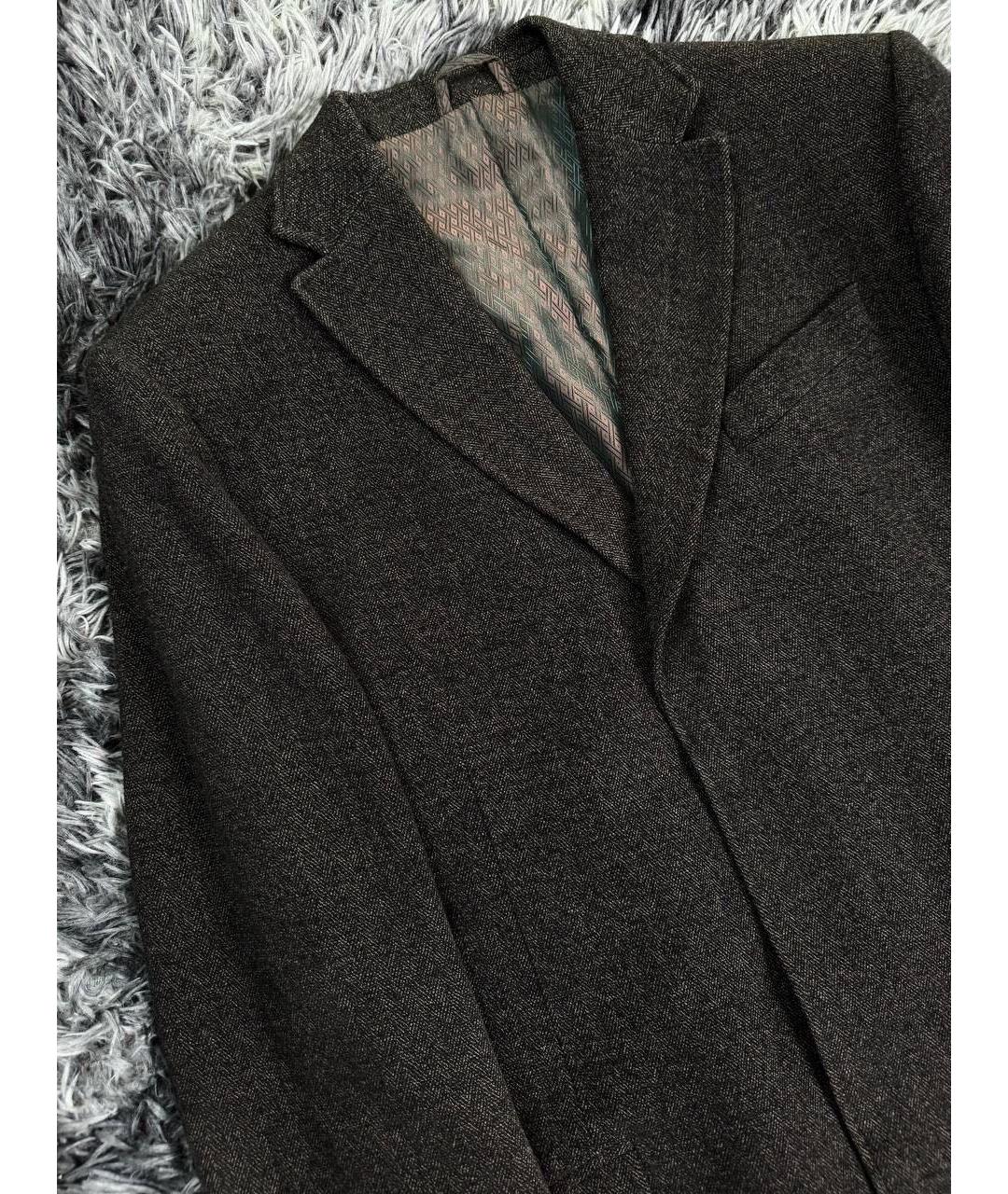 JUST CAVALLI Антрацитовое твидовое пальто, фото 4