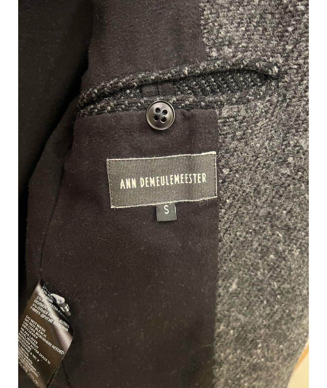 ANN DEMEULEMEESTER Серое пальто, фото 3