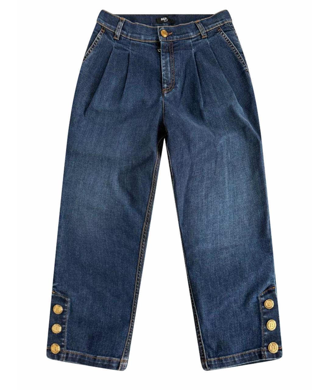 BALMAIN Темно-синие деним детские джинсы, фото 1