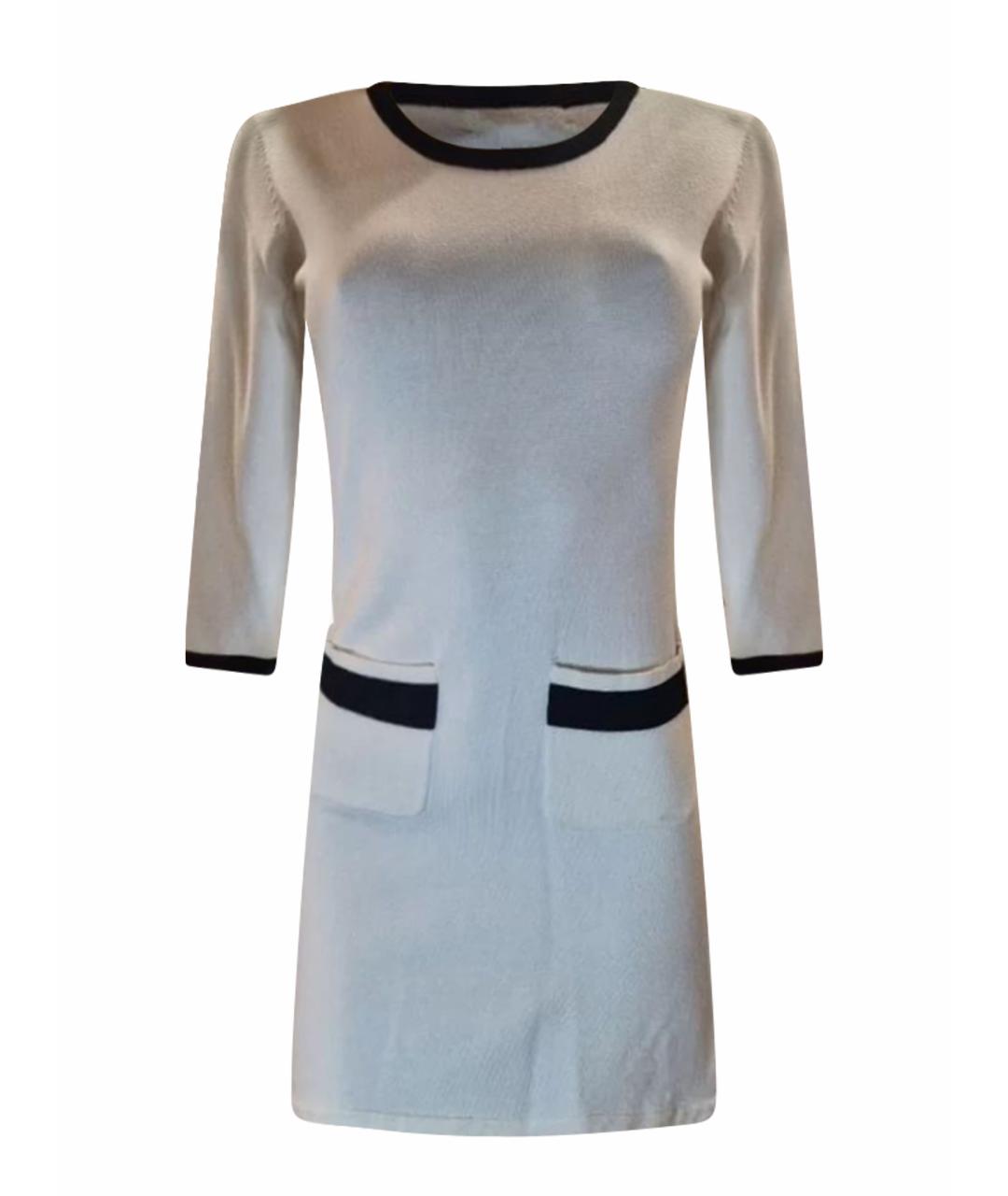 CHANEL Белое шерстяное повседневное платье, фото 1