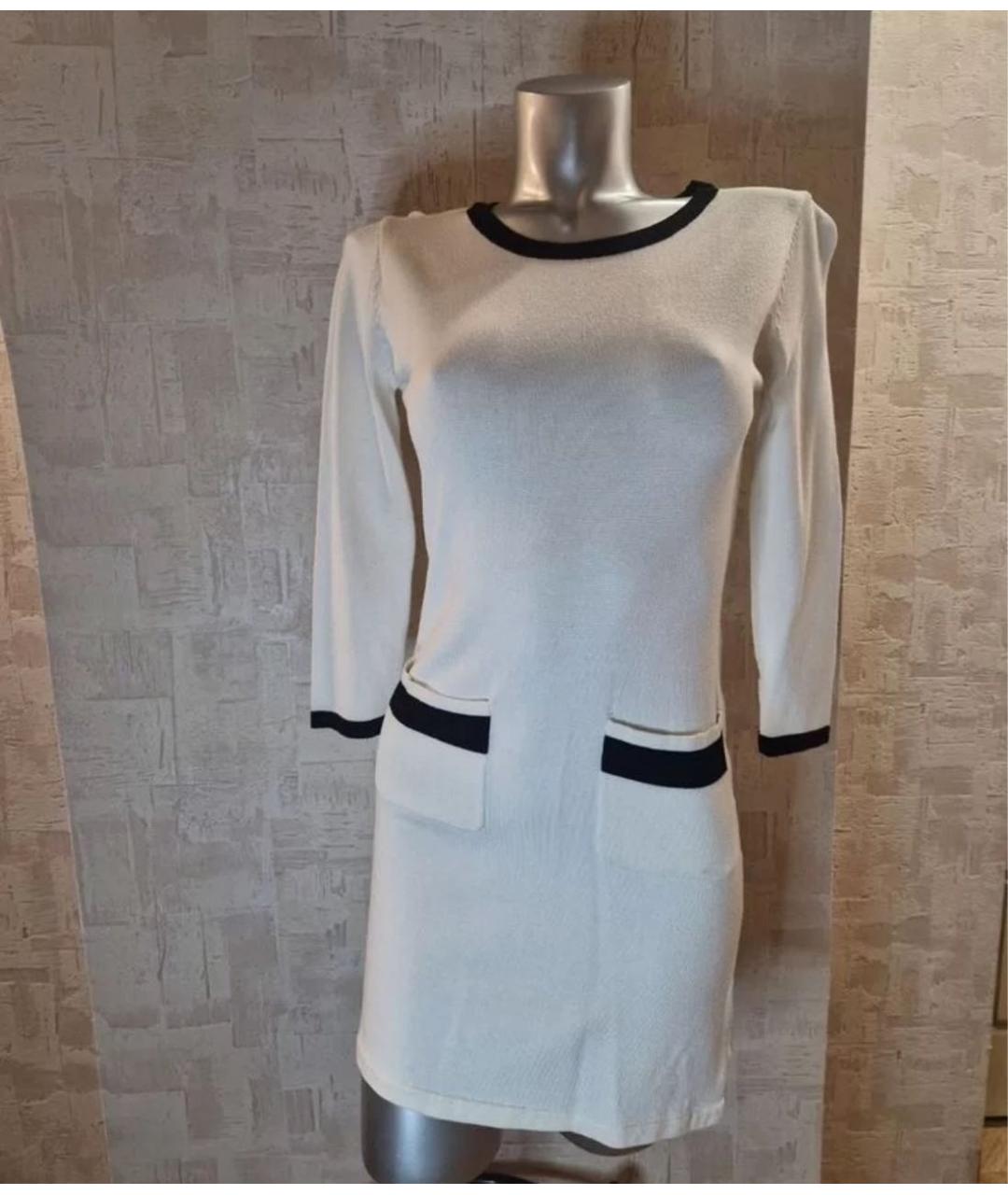CHANEL Белое шерстяное повседневное платье, фото 8