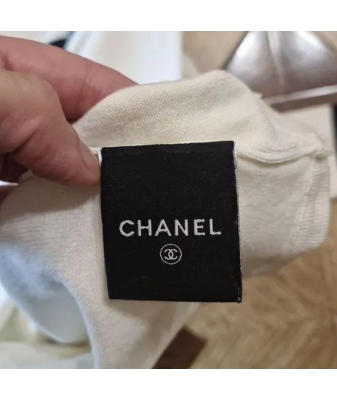 CHANEL Белое шерстяное повседневное платье, фото 6