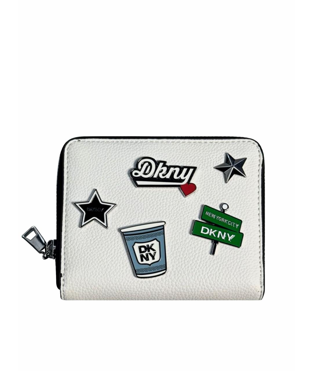 DKNY Белый кожаный кошелек, фото 1