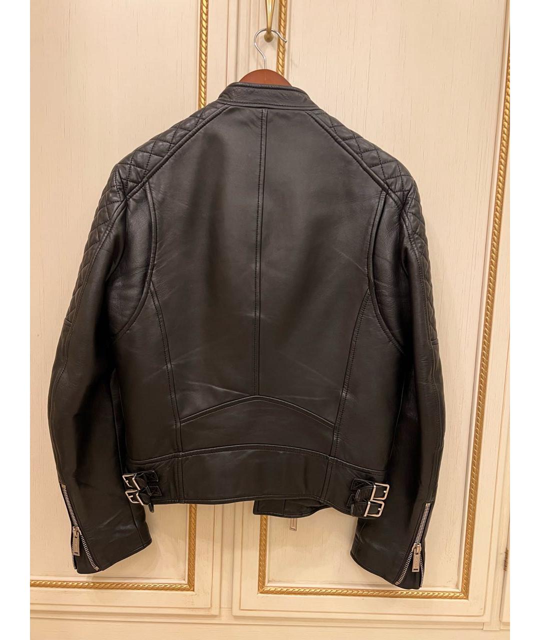 DSQUARED2 Черная кожаная куртка, фото 2