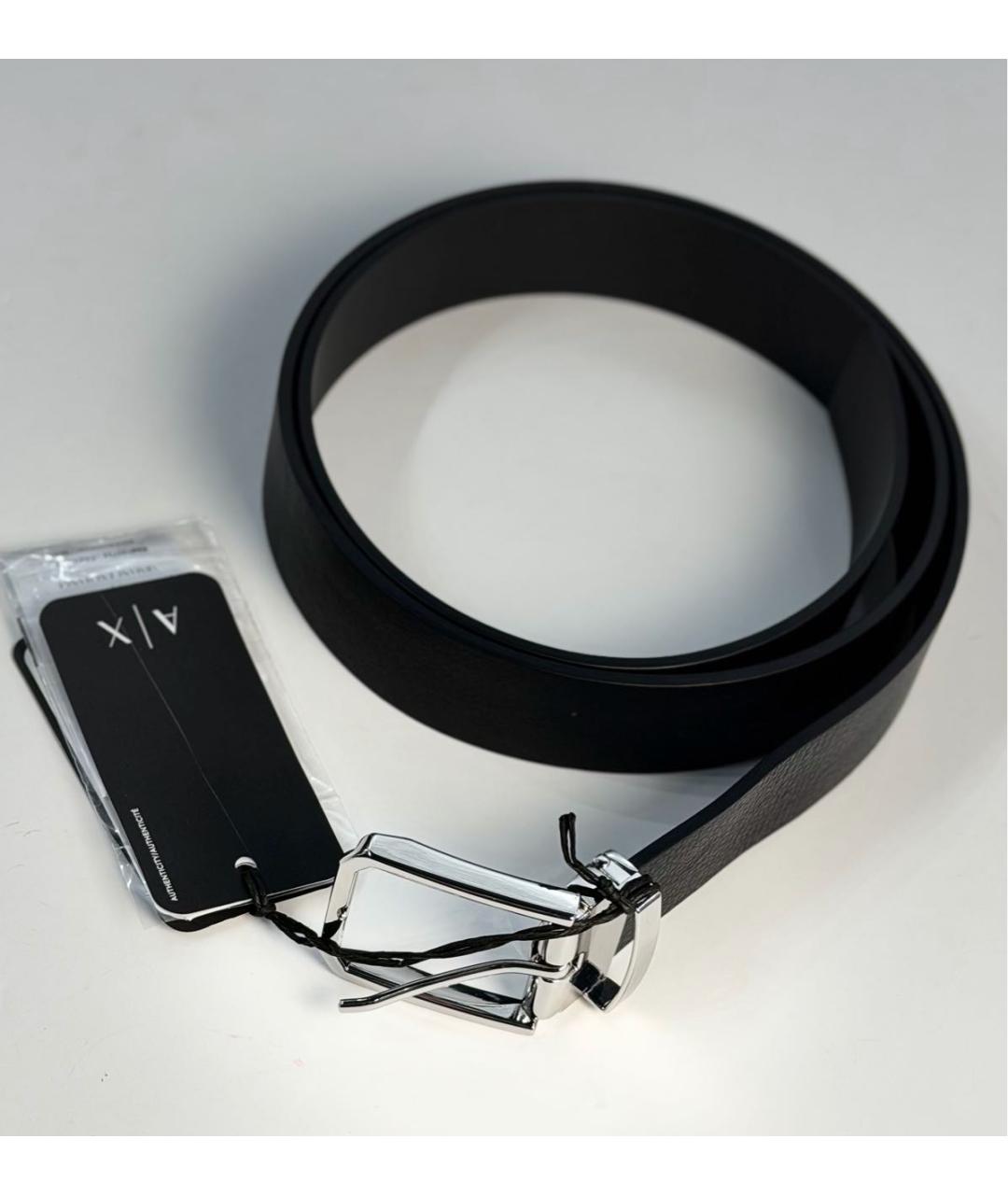 ARMANI EXCHANGE Черный кожаный ремень, фото 7
