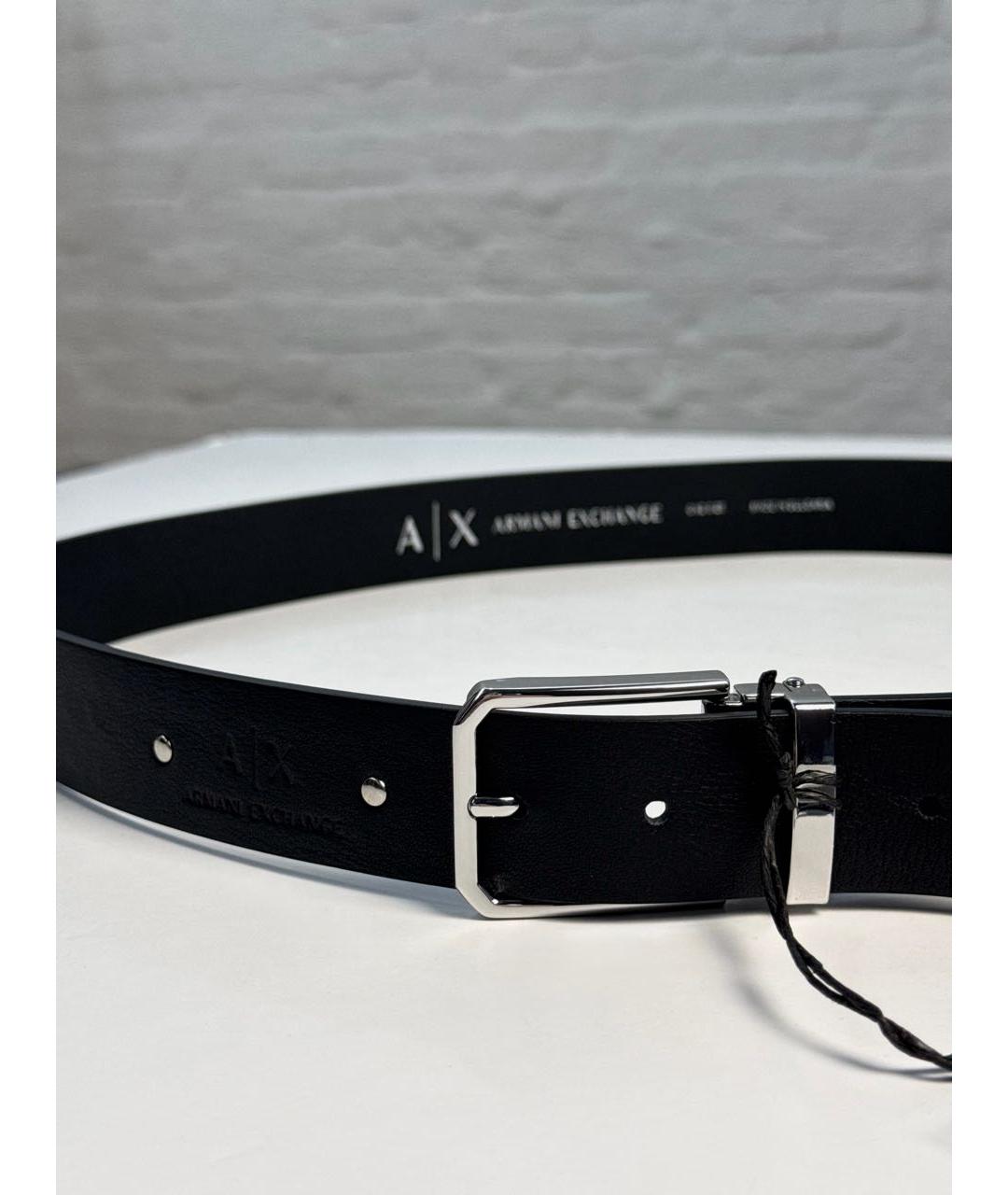 ARMANI EXCHANGE Черный кожаный ремень, фото 2