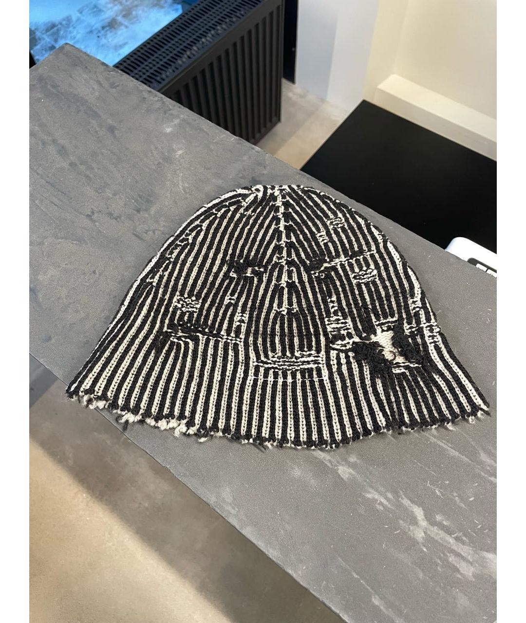 MM6 MAISON MARGIELA Черная шерстяная шапка, фото 2