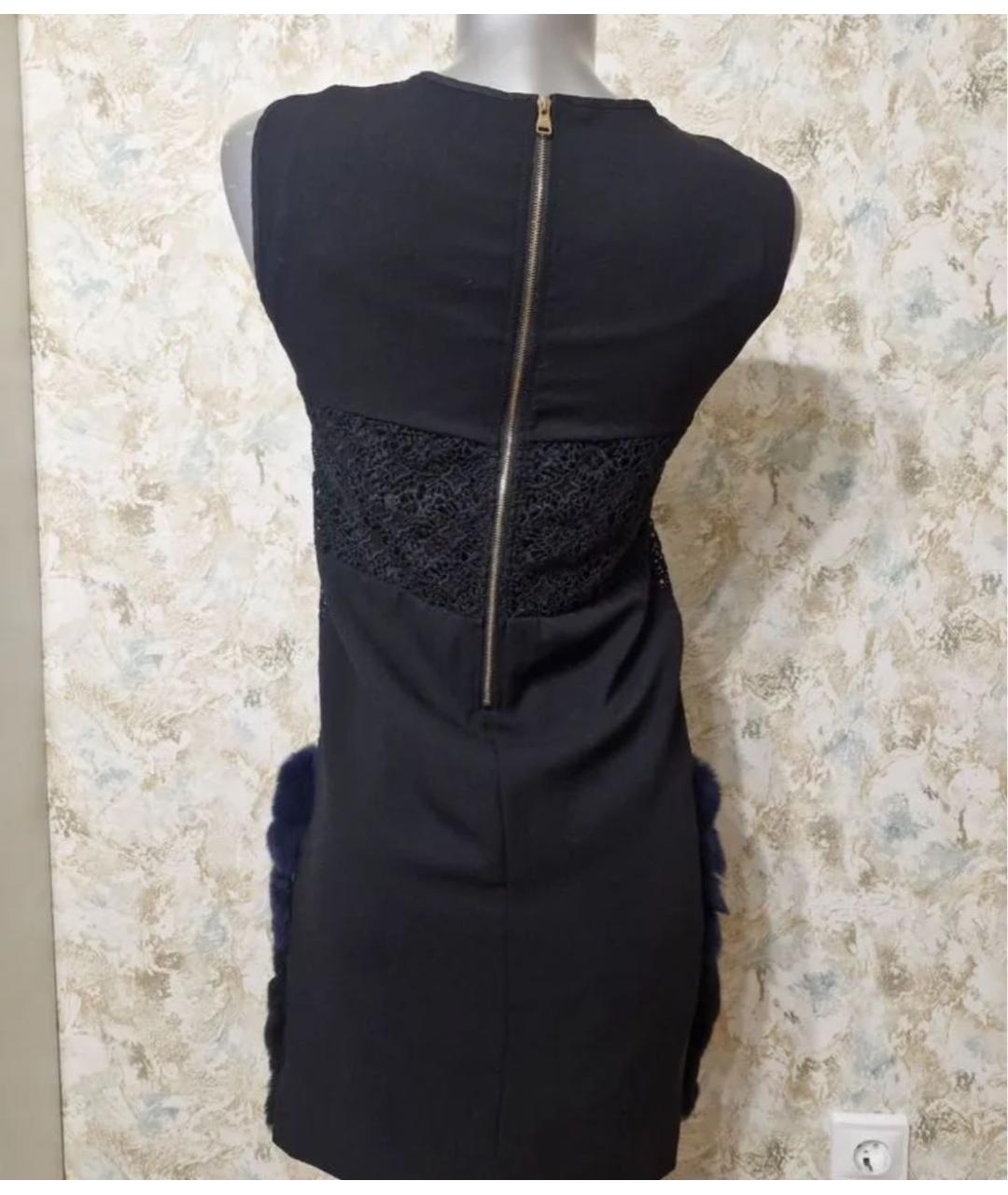 LOUIS VUITTON Темно-синее шелковое коктейльное платье, фото 3