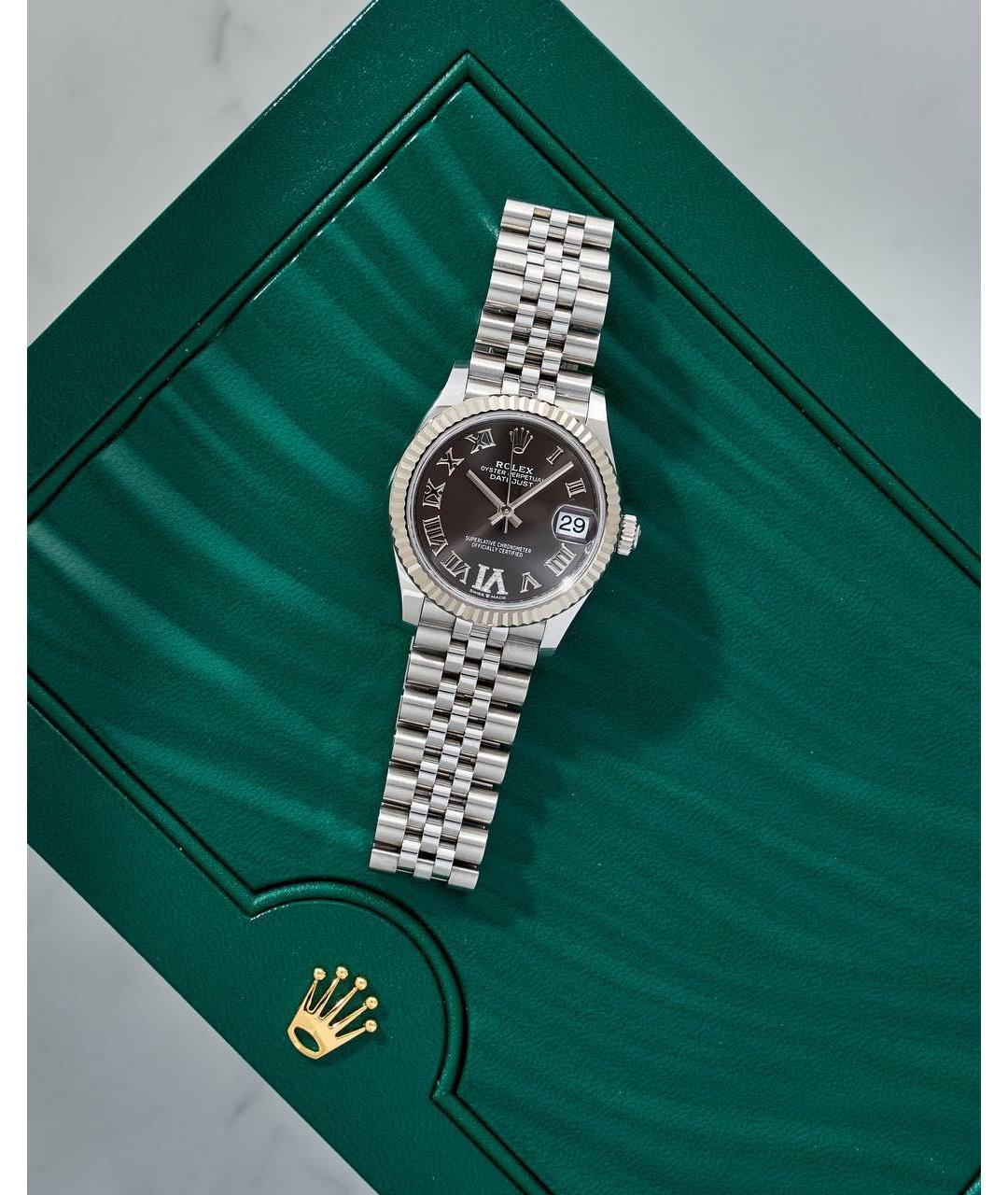 ROLEX Серебряные часы из белого золота, фото 5