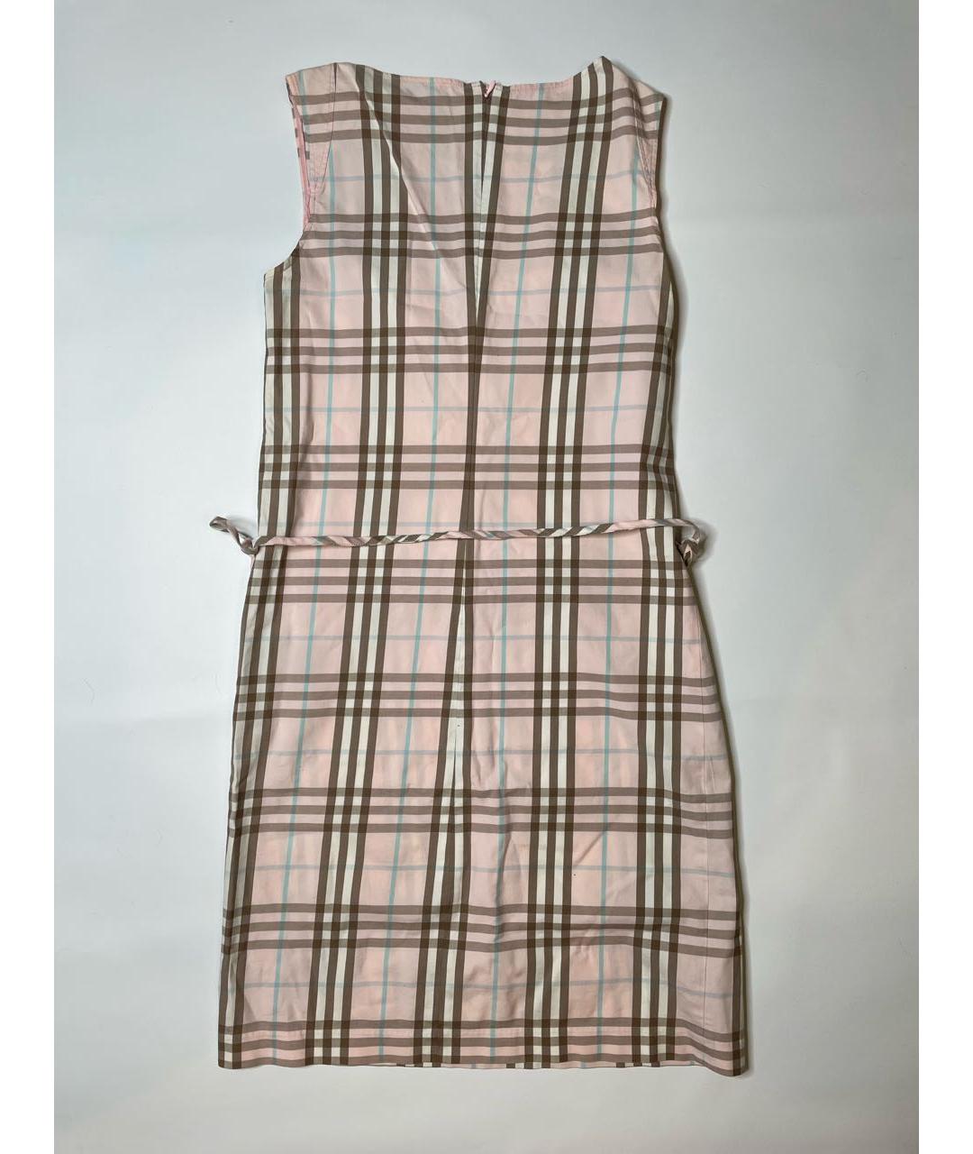 BURBERRY Голубое хлопковое повседневное платье, фото 2