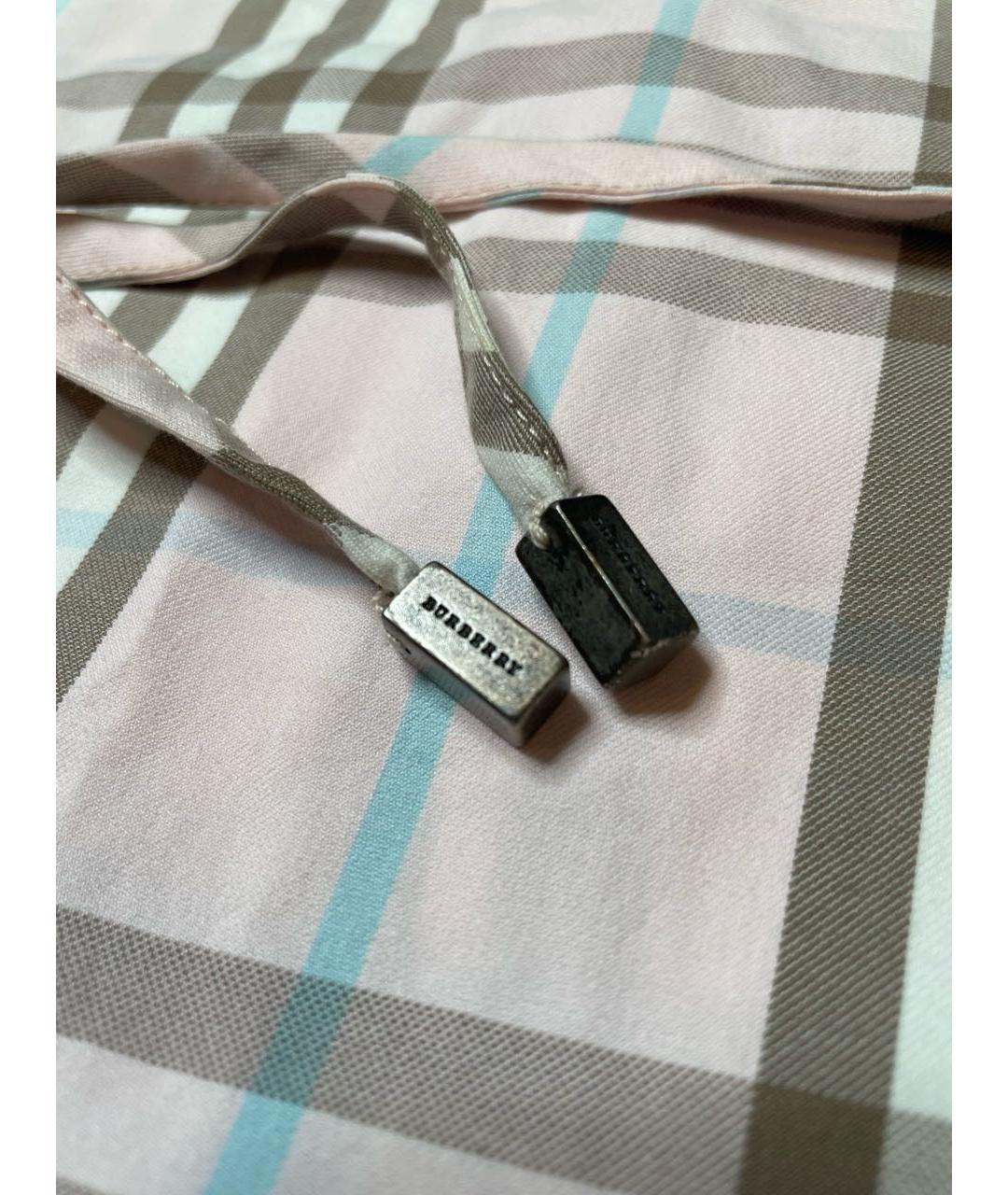 BURBERRY Голубое хлопковое повседневное платье, фото 4