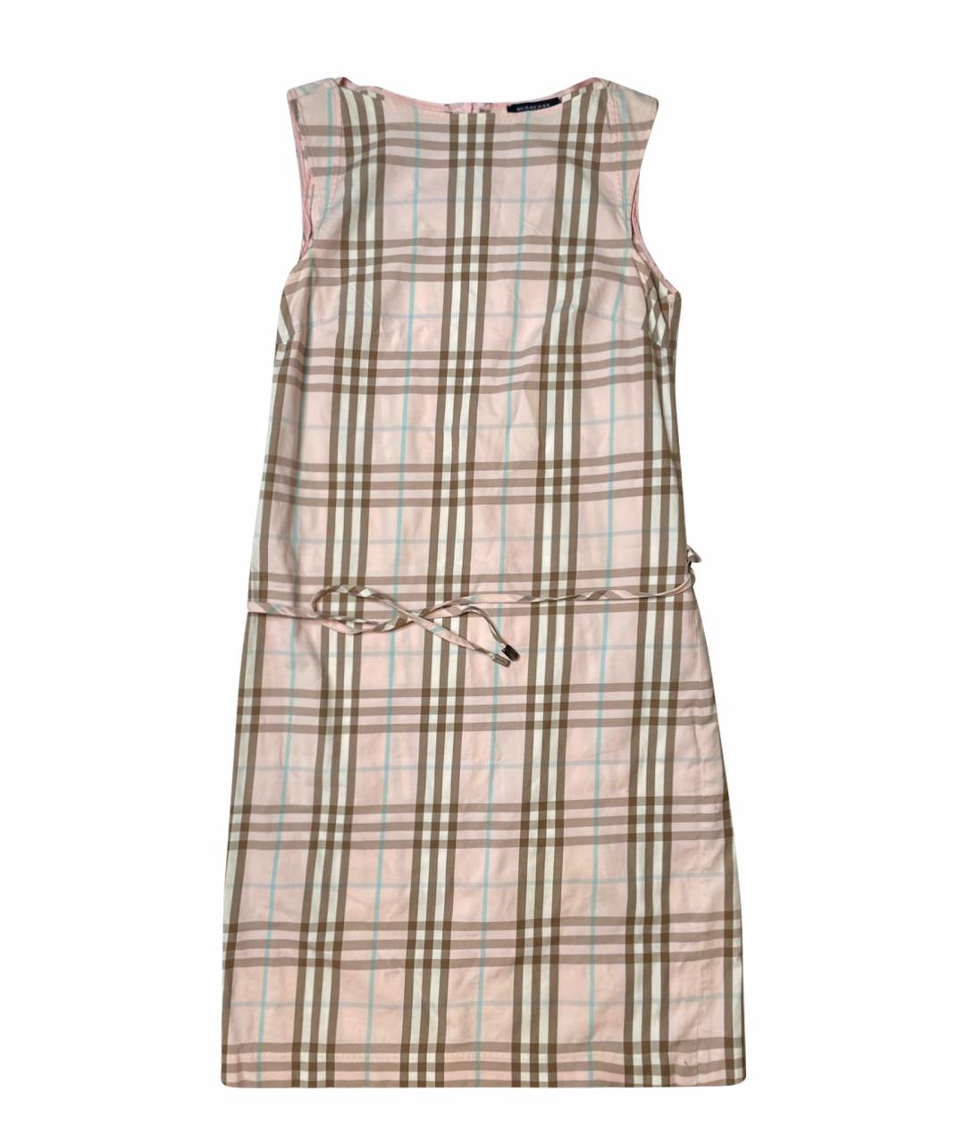 BURBERRY Голубое хлопковое повседневное платье, фото 1